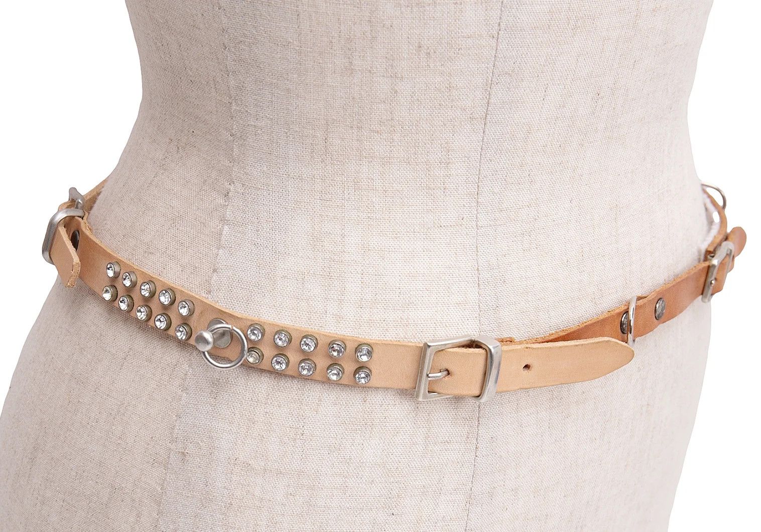 Maison Margiela Leather Narrow Belt in Brown, Size 70 Size ONE SIZE - 2 Thumbnail