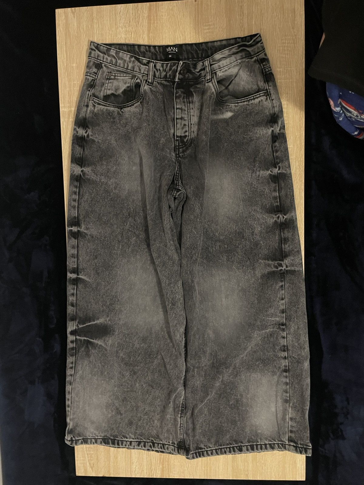 Boohoo BoohooMan Grey Acid Wash- Size 34 Size US 34 / EU 50 - 2 Thumbnail