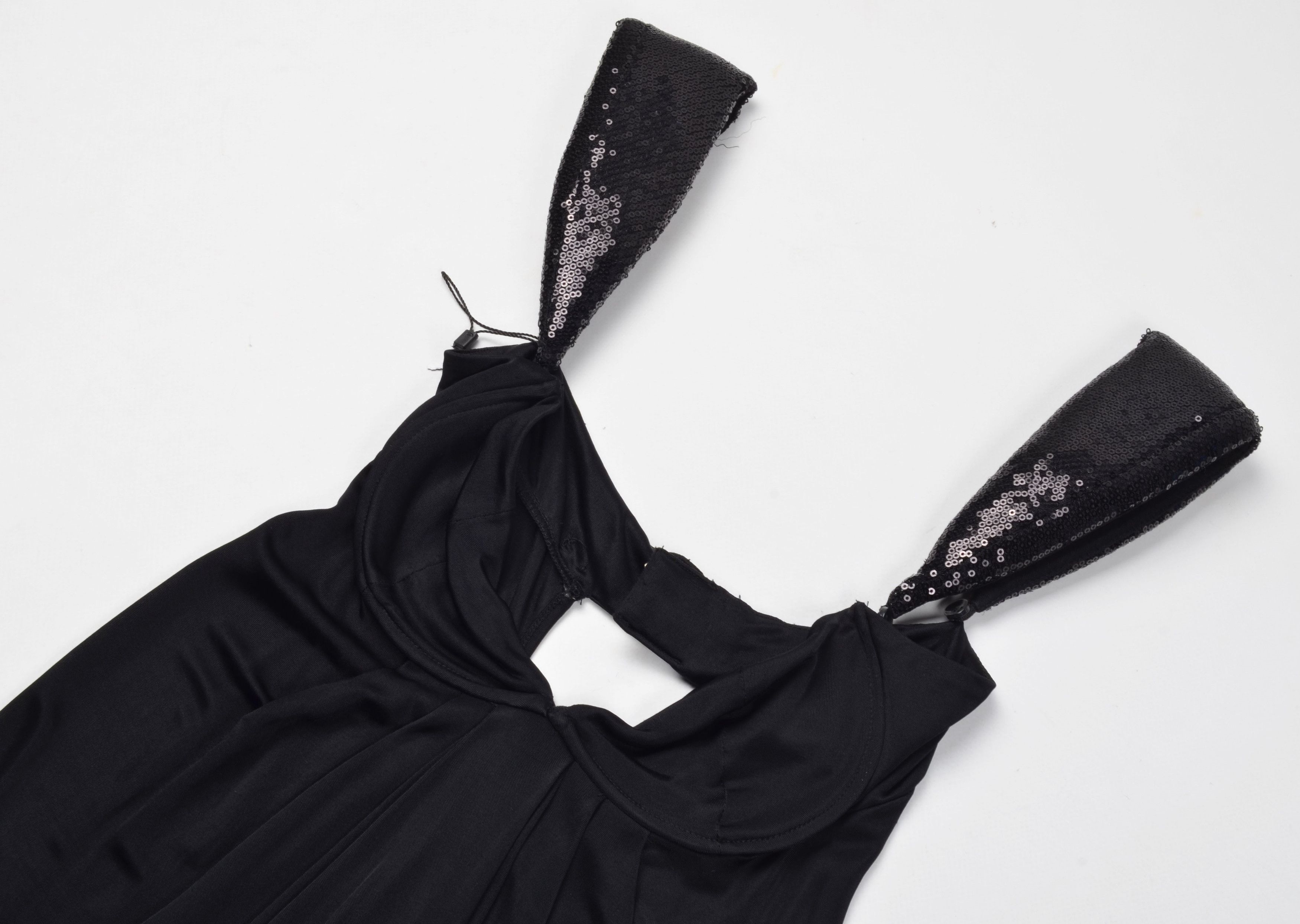 Miss Sixty Miss Sixty Vintage Y2K Coquette Glam Little Black Dress Size S / US 4 / IT 40 - 5 Thumbnail