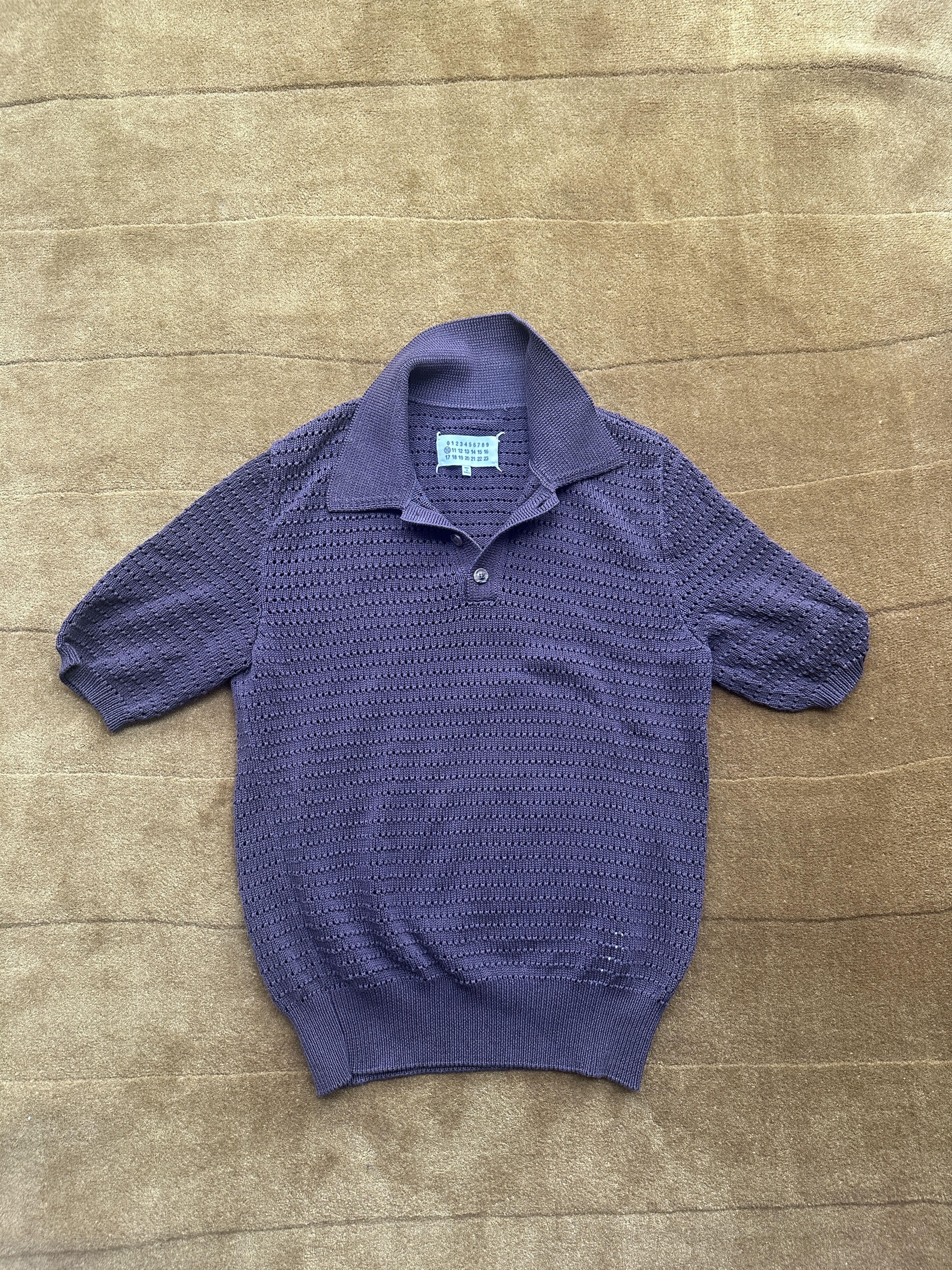 Maison Margiela Maison Margiela Mesh Pique Polo in Brown Size US M / EU 48-50 / 2 - 1 Thumbnail