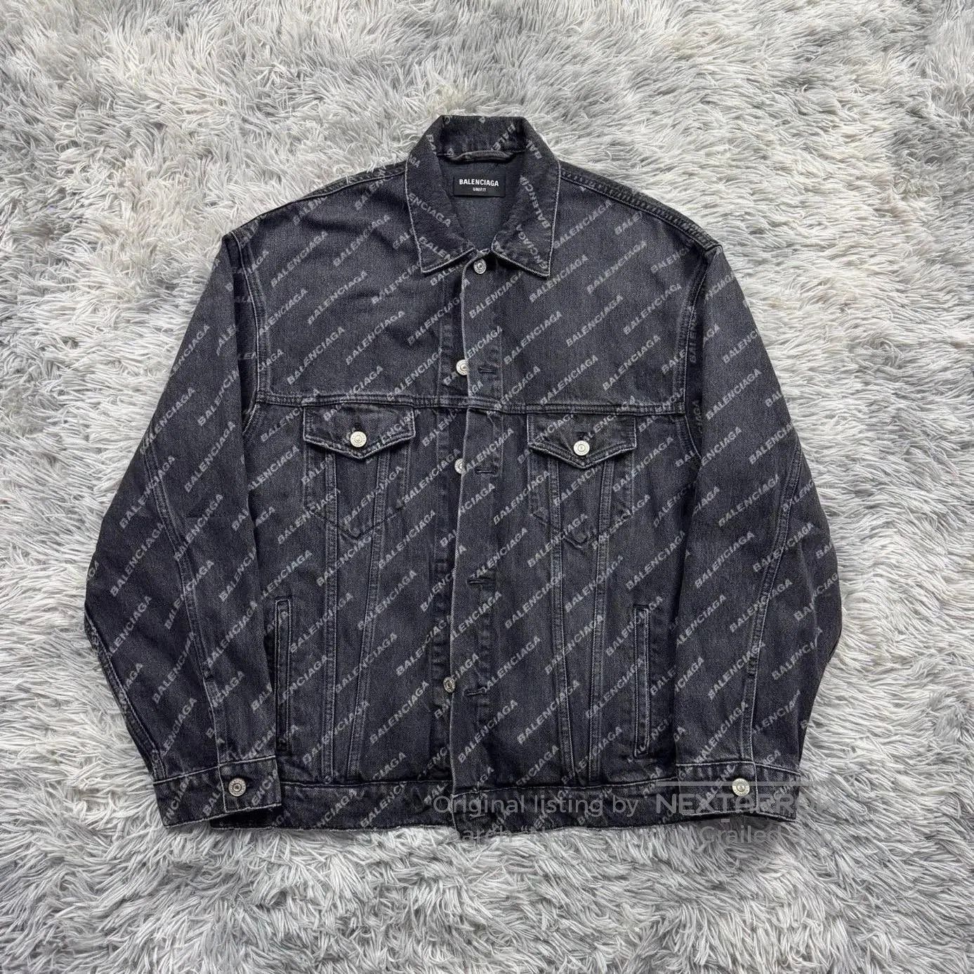 Balenciaga Balenciaga Denim Jacket with Distressed Sleeves. Size US S / EU 44-46 / 1 - 1 Thumbnail