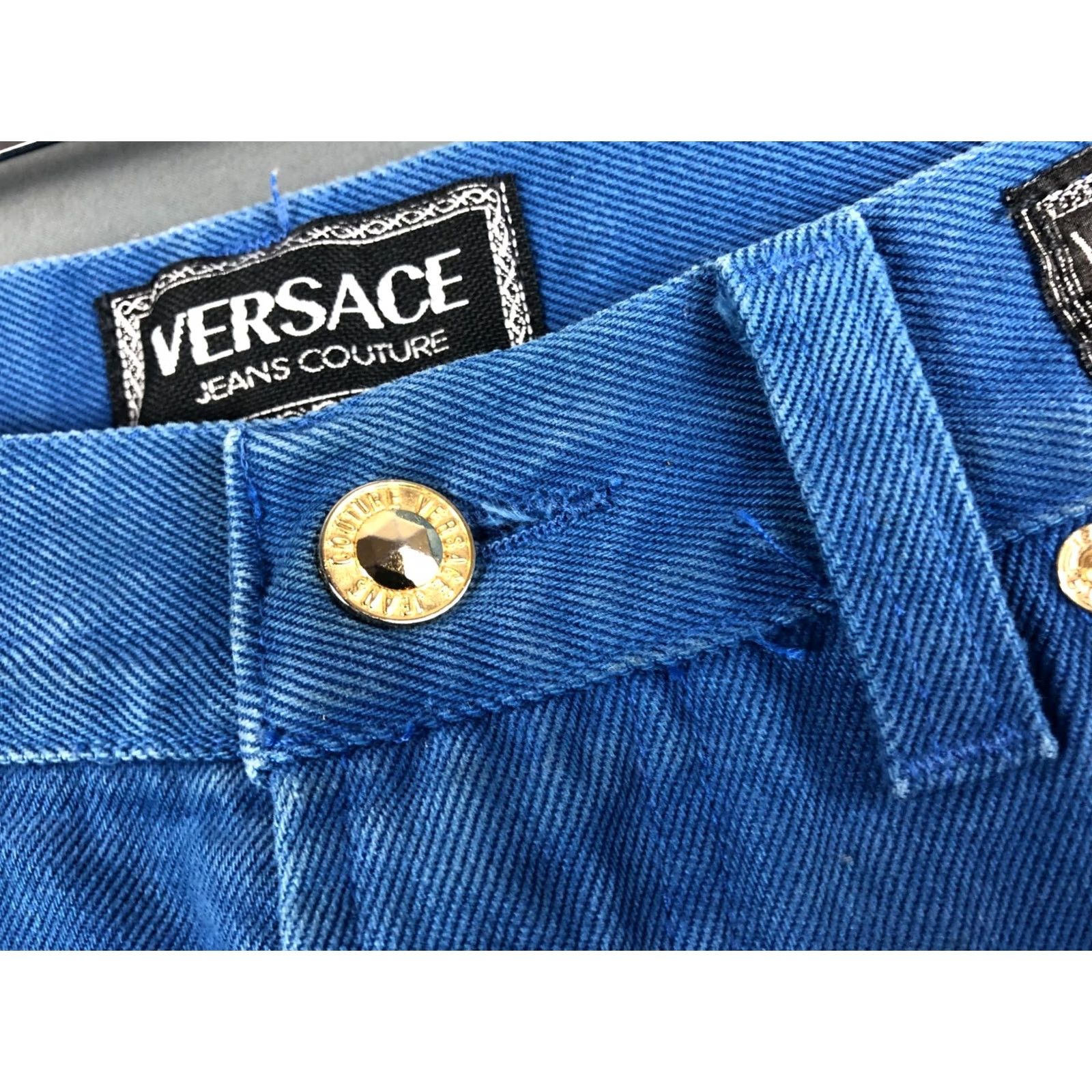 Versace Jeans Couture Versace Jeans Couture Jeans Denim Blue Women Size 34 48 Regular 100% Cotton Pockets Logo Patch Classic Vintage: No Size 24" / US 00 / IT 34 - 6 Thumbnail