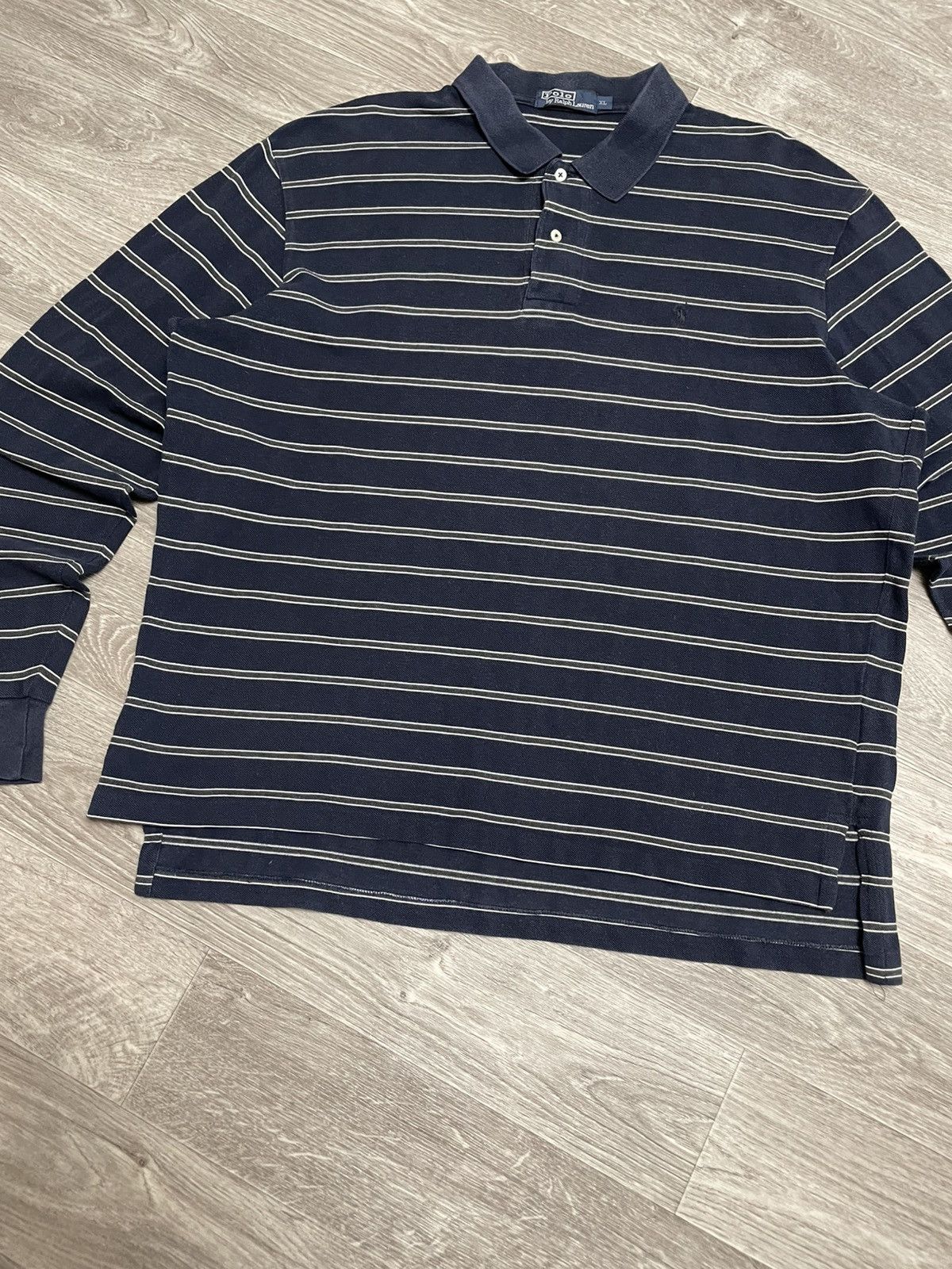 Polo Ralph Lauren Vintage Polo Ralph Lauren Striped Polo Long Sleeve Shirt Y2K Size US XL / EU 56 / 4 - 3 Thumbnail