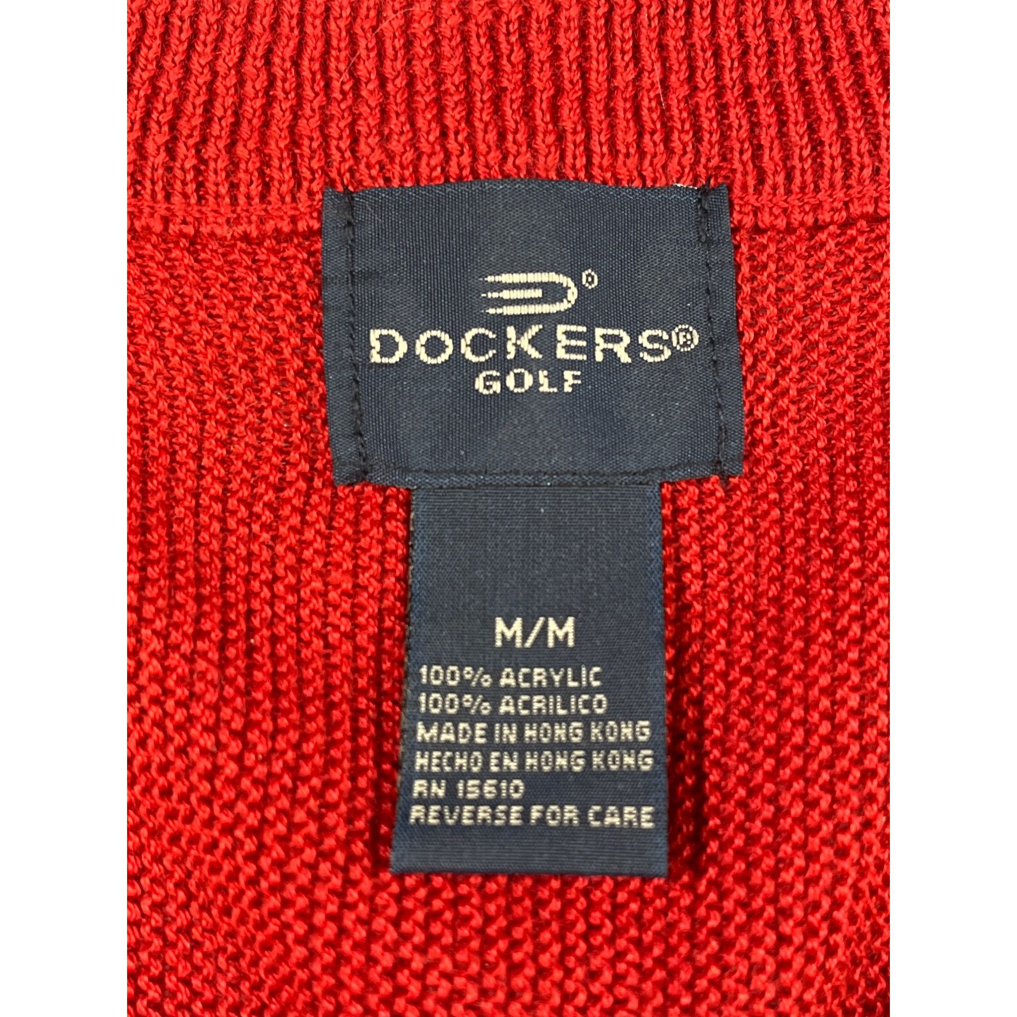 Dockers Dockers Golf Mens Red Acrylic Golf Sweater Vest Size M SKU 6 Size US M / EU 48-50 / 2 - 4 Thumbnail