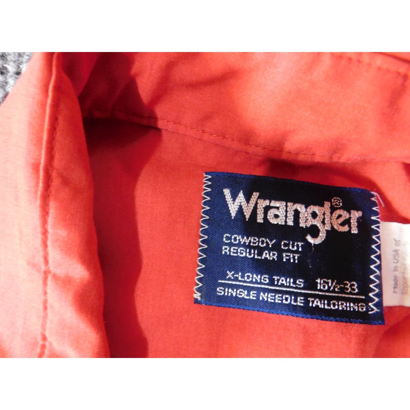 Wrangler Wrangler Shirt Mens 16.5 Red Cowboy Button-Up Long Sleeve Collared Knit Cotton Western Size US XL / EU 56 / 4 - 7 Thumbnail