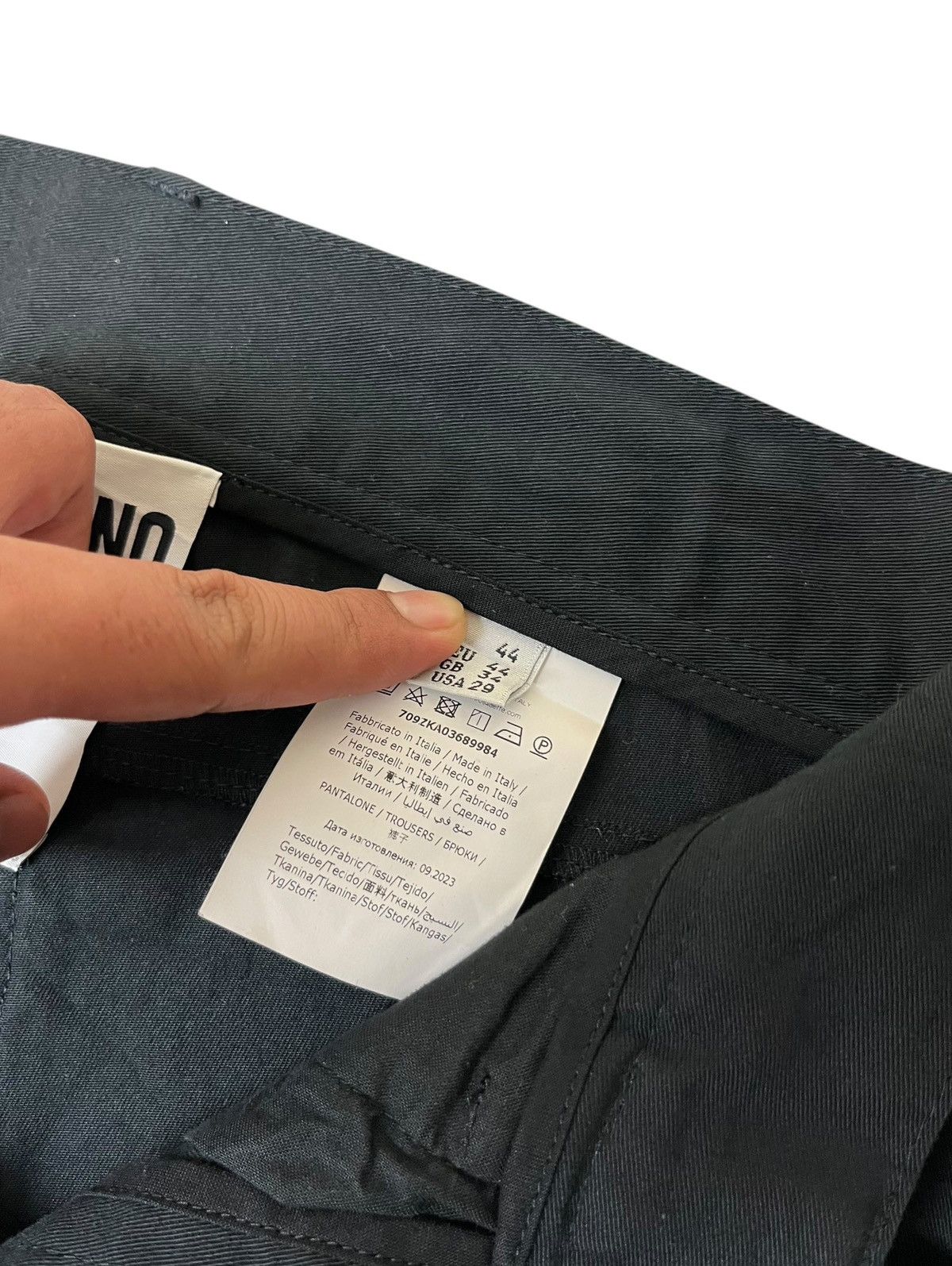 Moschino Moschino Black Slim Fit Casual Pants Made In Italy Size US 30 / EU 46 - 10 Thumbnail