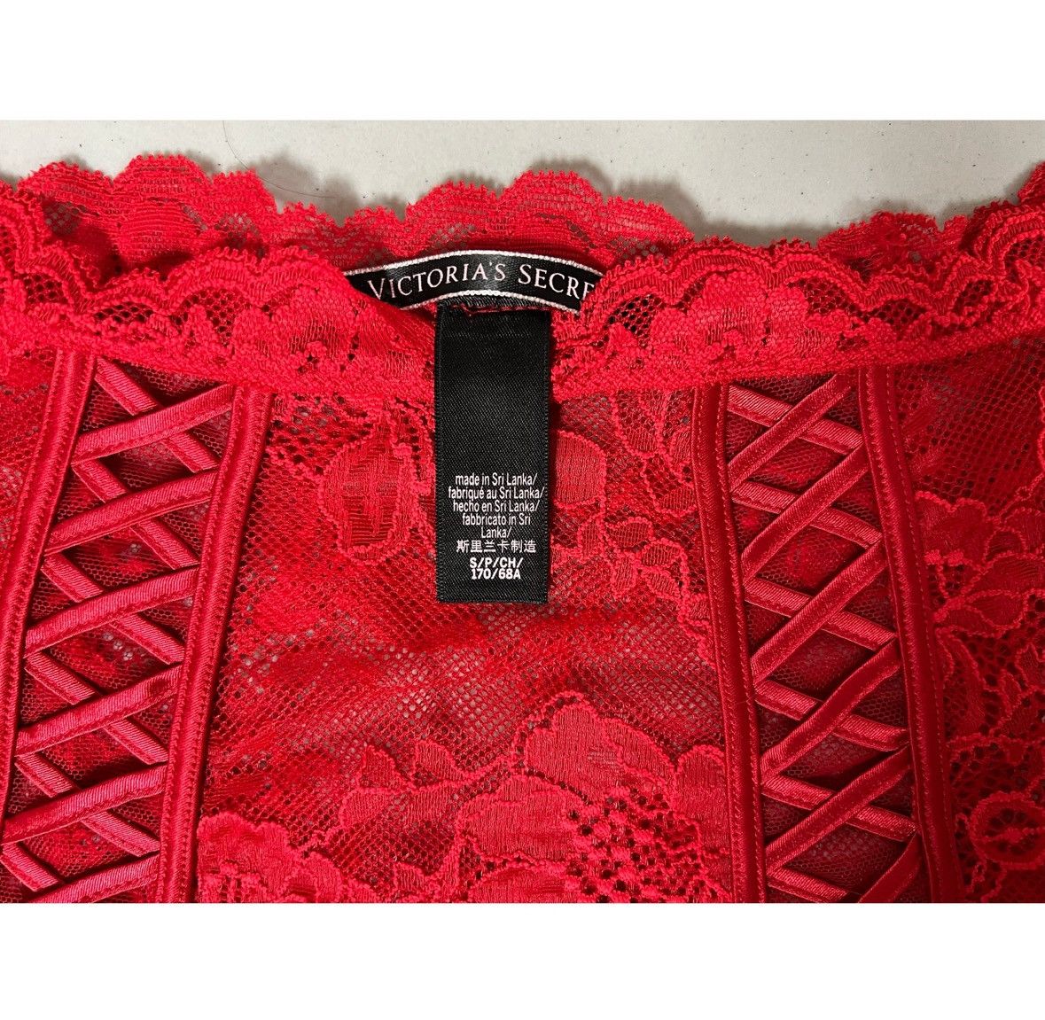 Victoria's Secret Victoria’s Secret Red Floral Lace Garter Belt Skirt Size S ♥️ Size 27" / US 4 / IT 40 - 3 Thumbnail