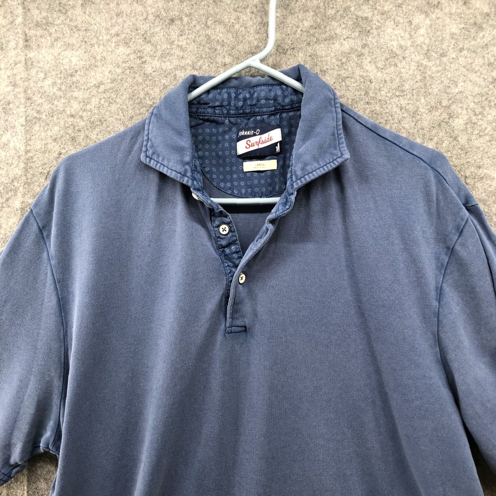 johnnie-O Johnnie-O Surfside Polo Shirt Mens L Blue Short Sleeve Polo Embroidered Logo Casual Knit Cotton Blend Regular Size L Mens Size US L / EU 52-54 / 3 - 3 Thumbnail