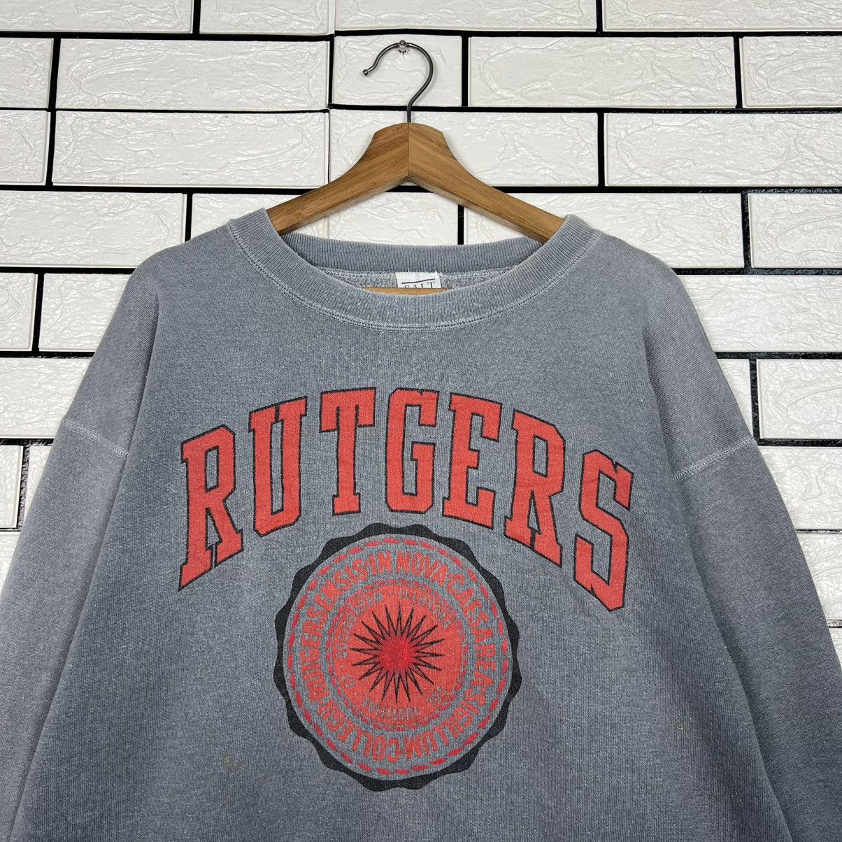 Vintage 90's RUTGERS UNIVERSITY Big Logo Sweatshirt #4171-C191 Size US L / EU 52-54 / 3 - 2 Thumbnail