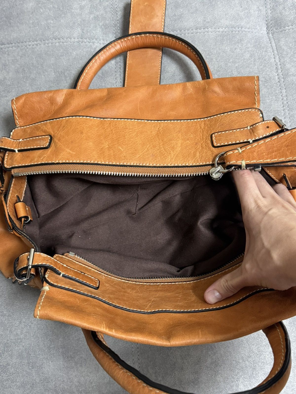 Chloe Chloé Large Edith Satchel Travel Leather Bag Brown Woman’s Size ONE SIZE - 20 Thumbnail