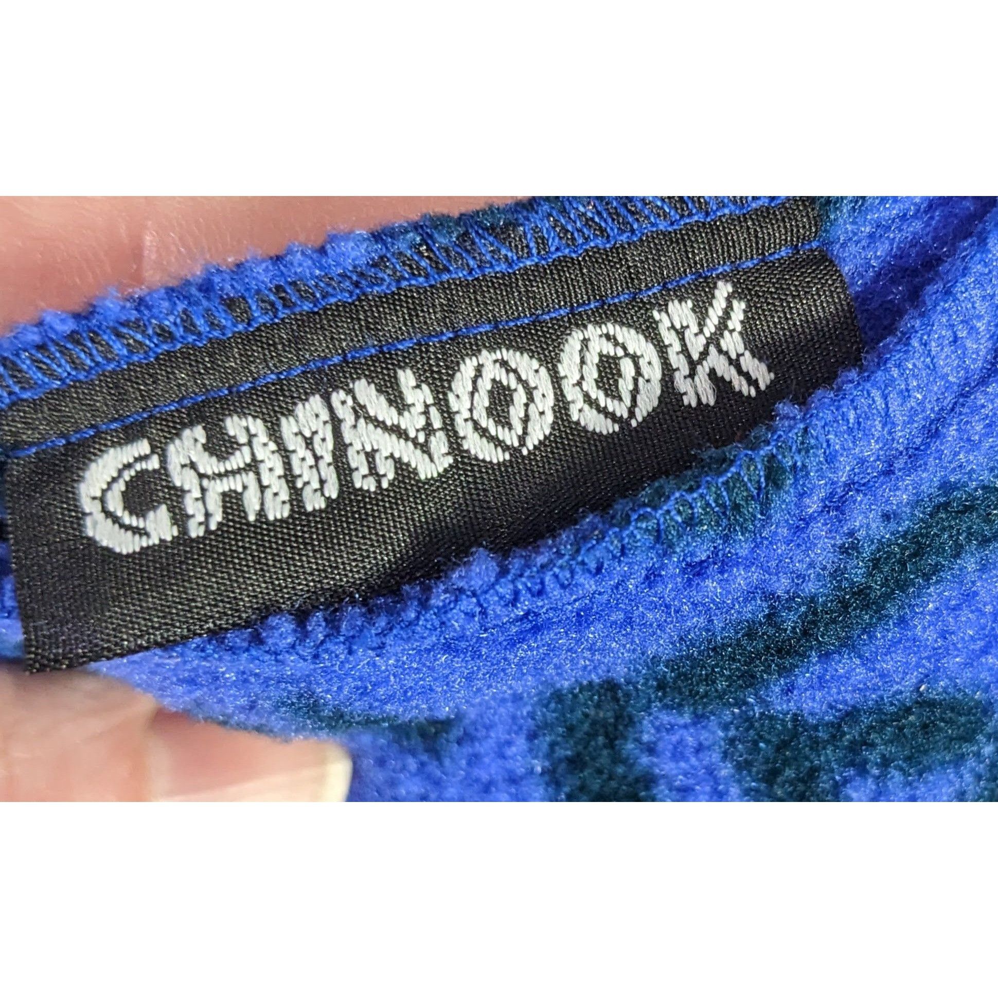 Other Vintage 90s Chinook Abstract Blue Fleece Scarf 68"x8" Warm & Size ONE SIZE - 6 Thumbnail