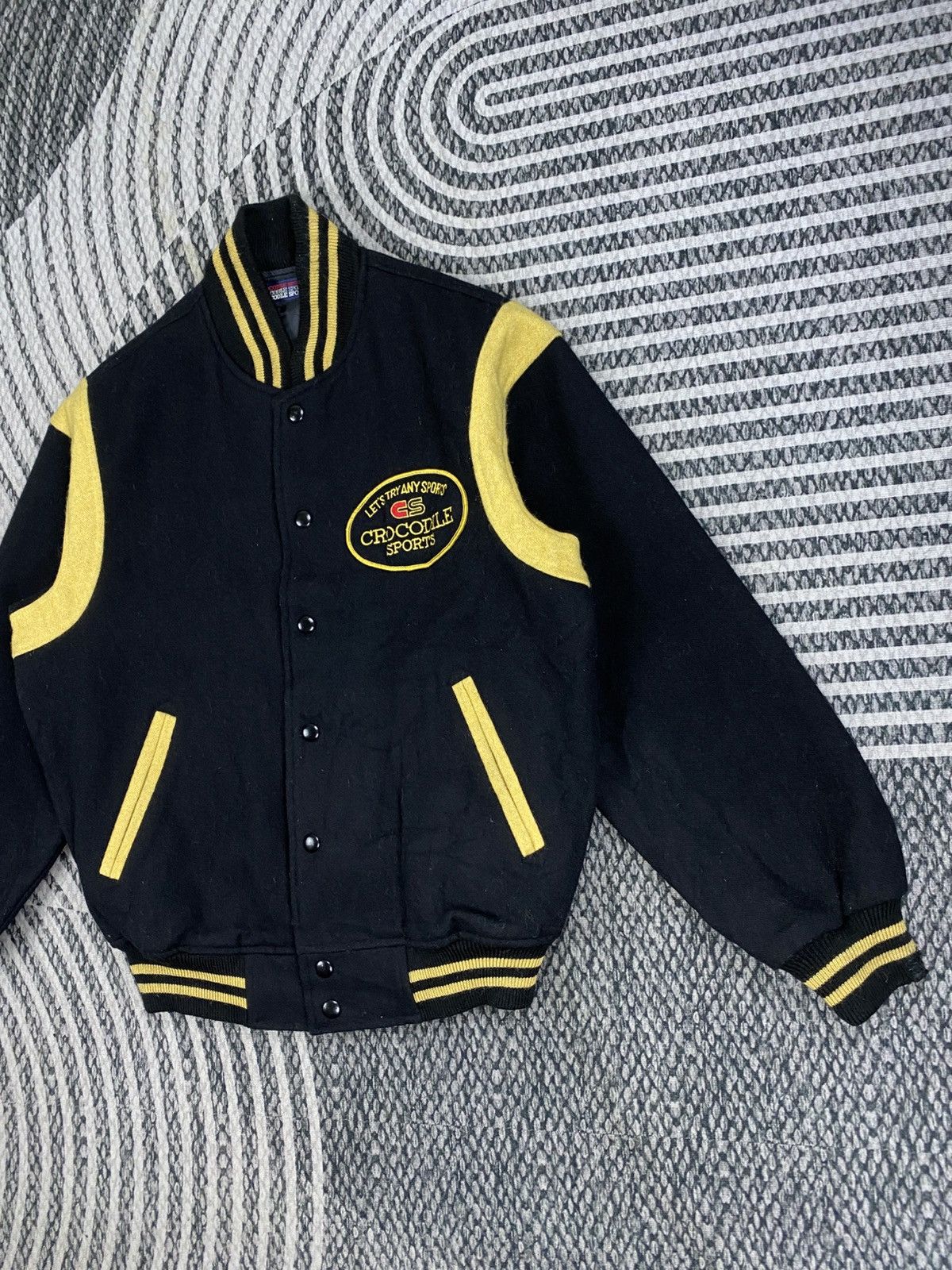 Vintage 🔥80s Vintage Crocodile Sports Varsity Wool Jacket Size US M / EU 48-50 / 2 - 4 Thumbnail