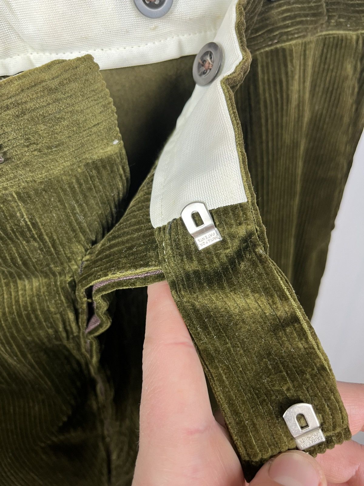 Other Vintage Corduroy Pants Olive Green Low Rise Mens Casual Size US 38 / EU 54 - 12 Thumbnail