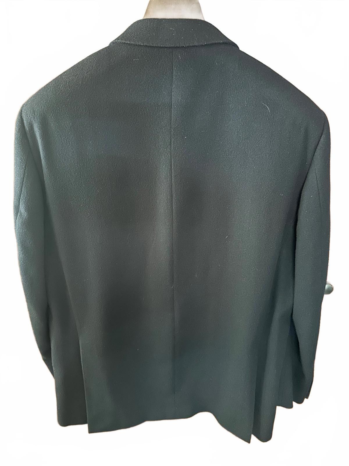 Designer Baroni Couture Men's Pure Cashmere Blazer – Black, 2-Button Size 42R - 2 Thumbnail