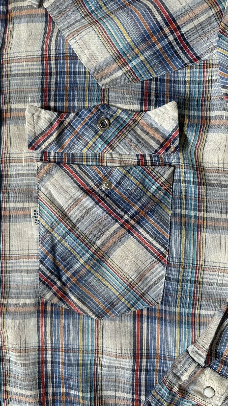 Levi's VINTAGE LEVIS 70S 80S WHITE TAB WESTERN SHIRT PEARL BUTTON Size US XXL / EU 58 / 5 - 3 Thumbnail