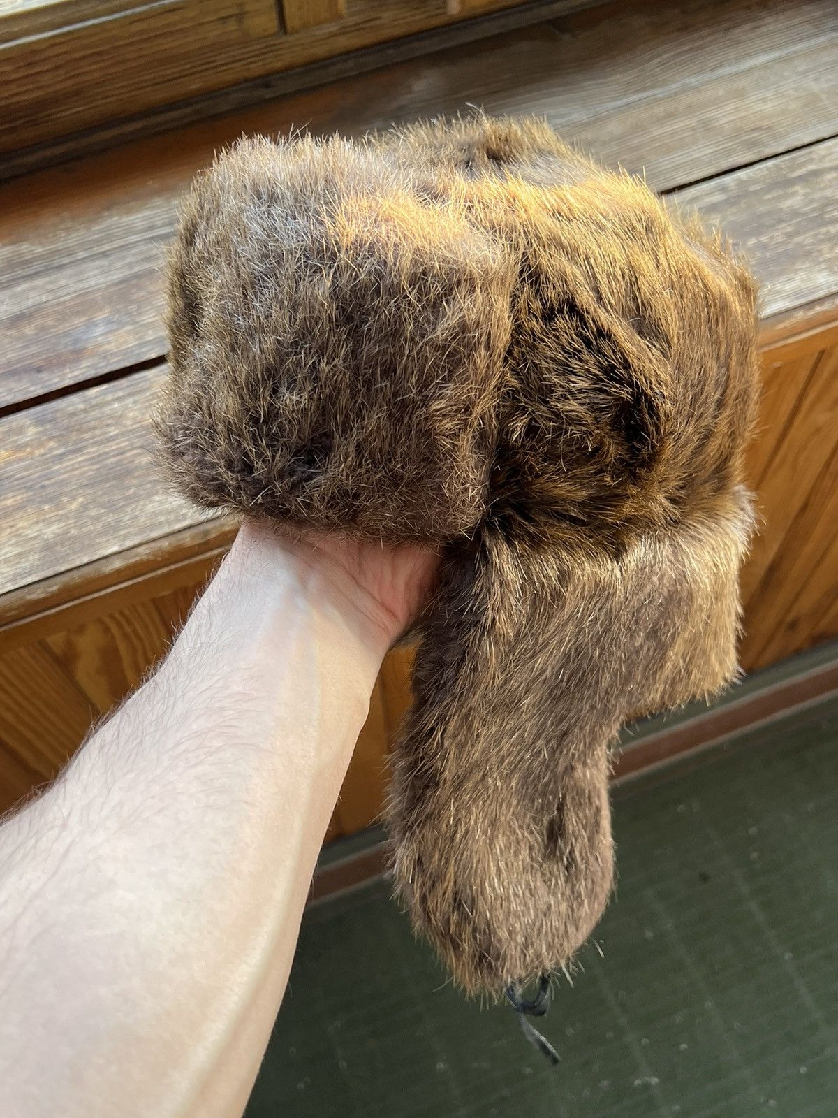 Vintage Vintage Ushanka trapper rabbit leather hat rare Size ONE SIZE - 19 Thumbnail