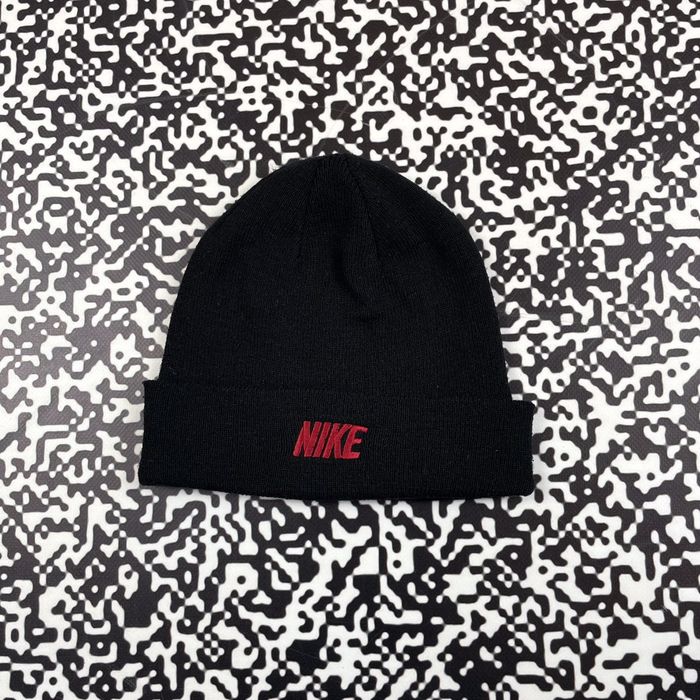 Nike Vintage Y2K NIKE SWOOSH Logo Beanie Hat Streetwear 90s Style