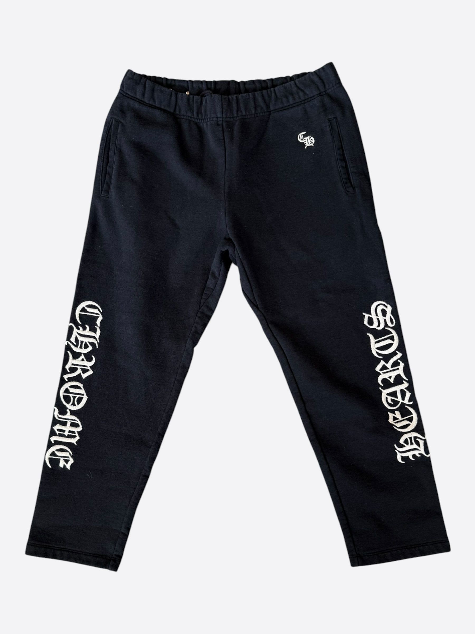 Chrome Hearts Chrome Hearts Black & White Embroidered Slo Ride Sweatpants Size US 36 / EU 52 - 1 Thumbnail