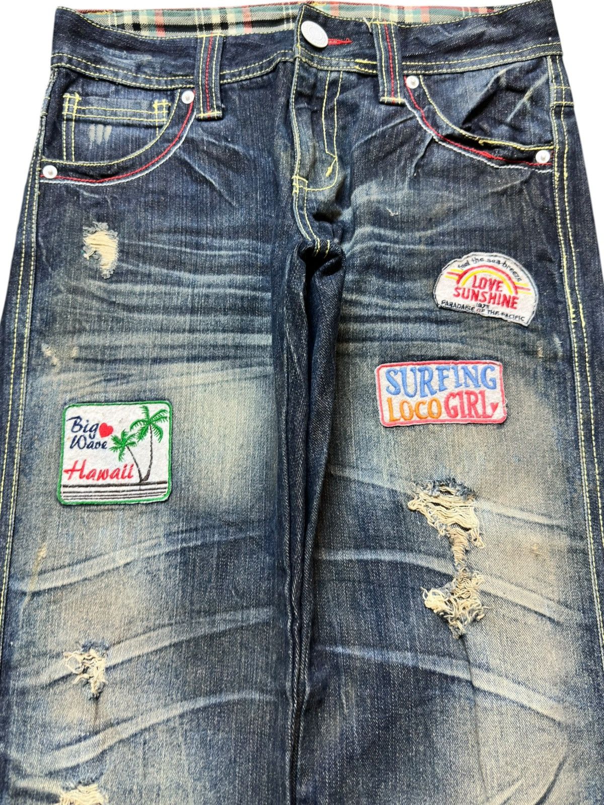 Tornado Mart Vintage Japanese Brand Mudwash Wrinkles Patchwork Denim Size US 30 / EU 46 - 2 Thumbnail