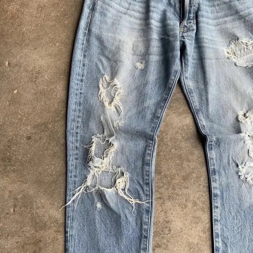 Beauty Beast SUPER DESTROYED ‼️Rugged Jeans Japanese Vintage Ripped Pants Size US 32 / EU 48 - 6 Thumbnail