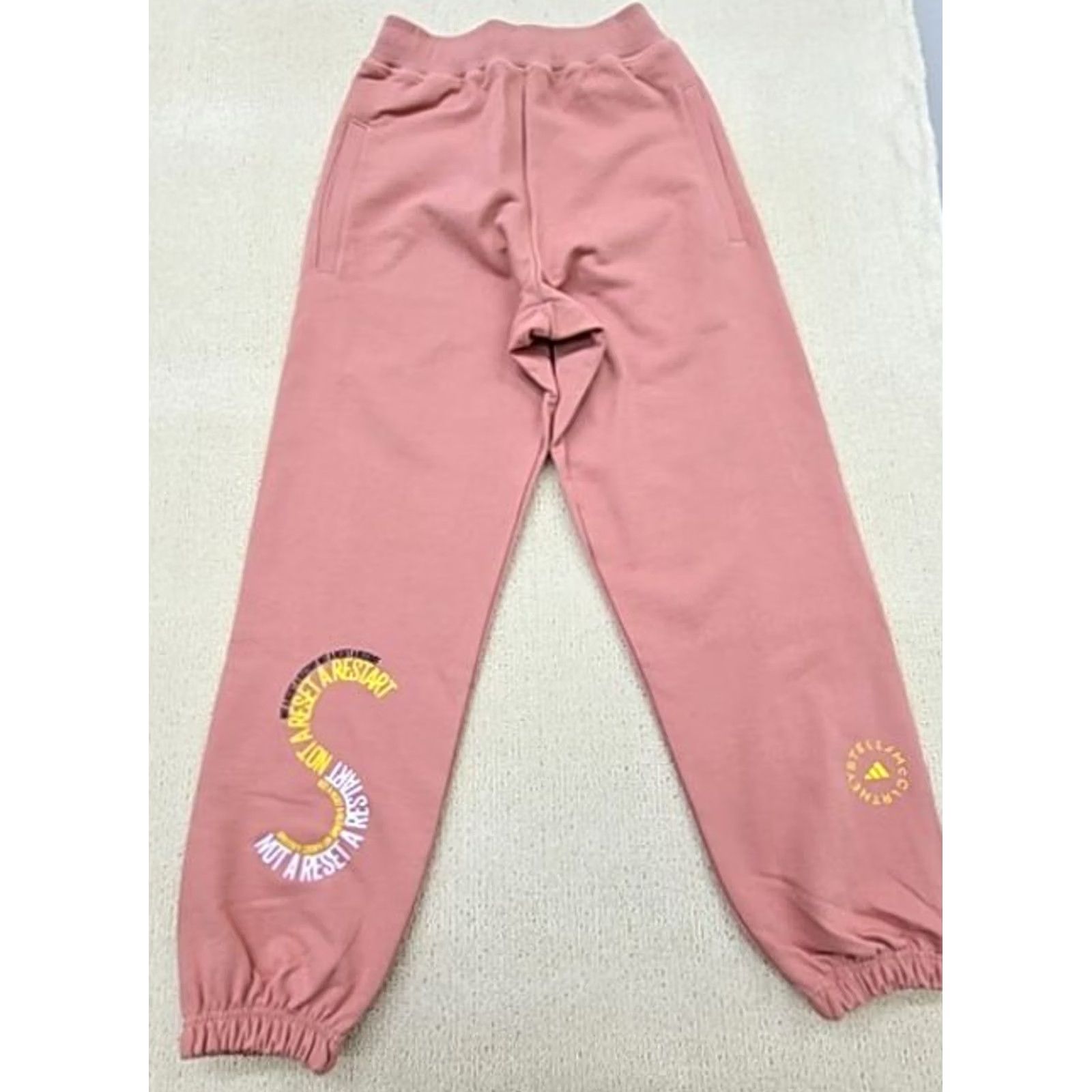 Stella McCartney Adidas By Stella McCartney Women Sweatpants XS Pink Size 26" / US 2 / IT 38 - 2 Thumbnail