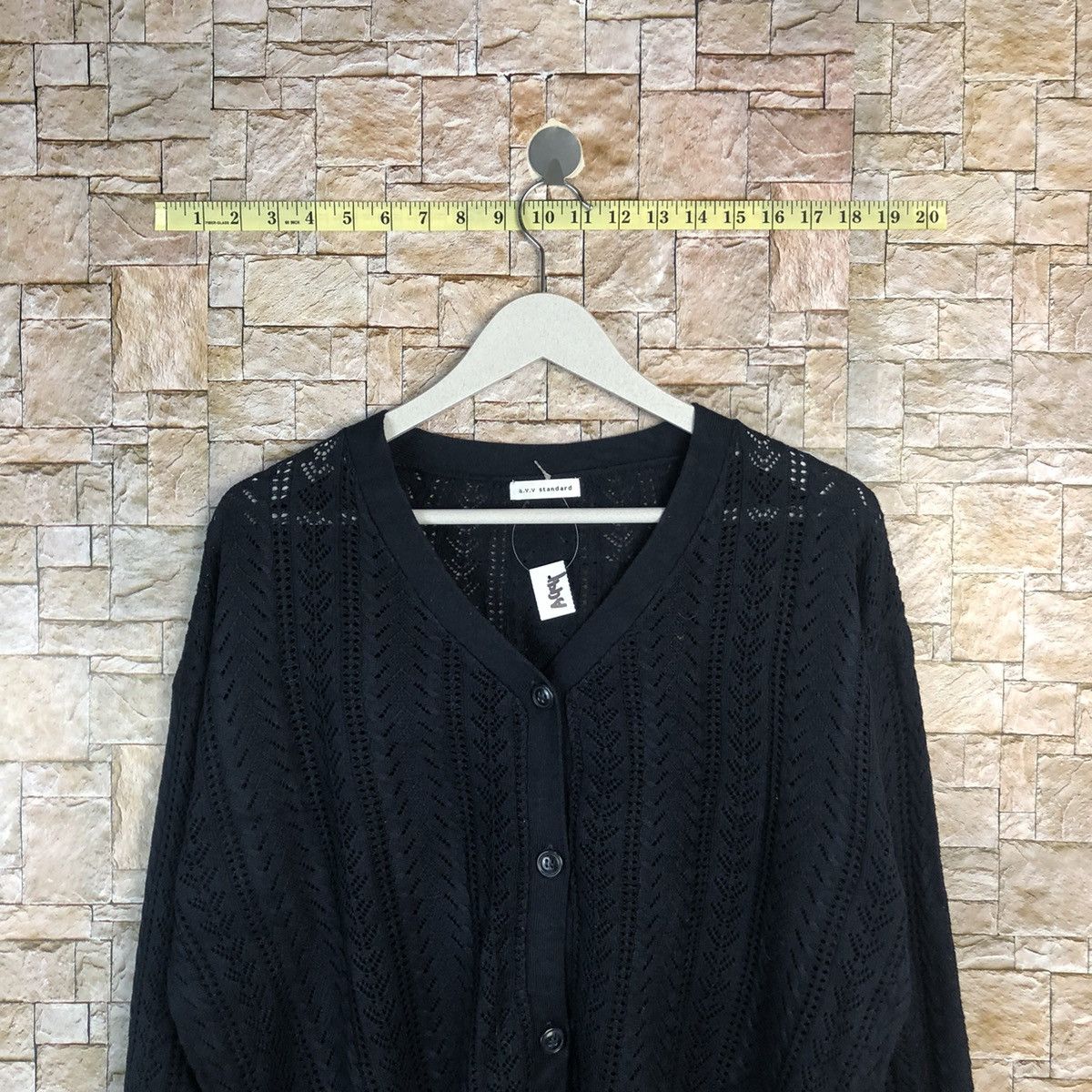 Japanese Brand A.V.V Standard Dark Blue Cardigan Knitwear #A941 Size L / US 10 / IT 46 - 2 Thumbnail