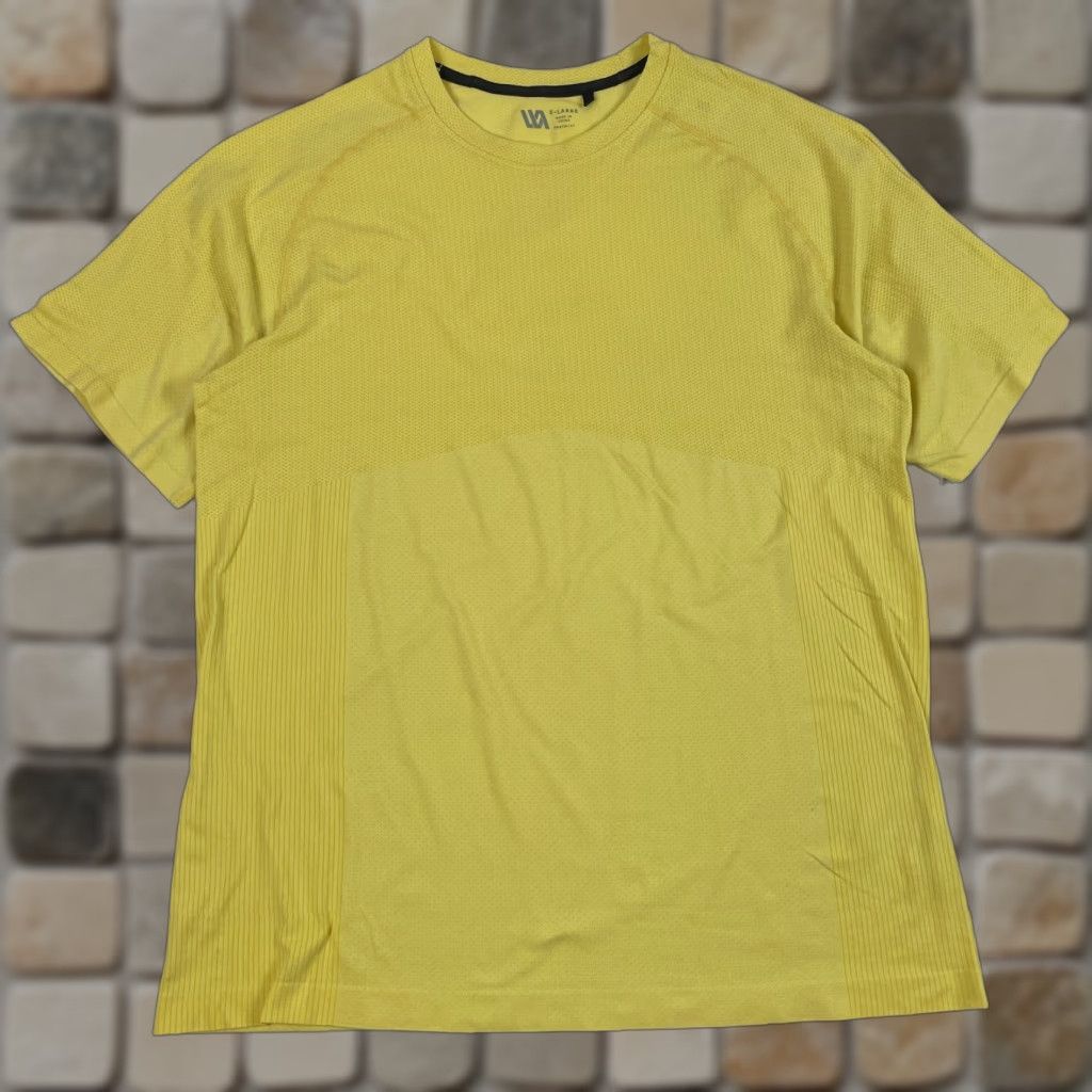 Vintage VRST Shirt Mens XL Yellow Circuit Short Sleeve Seamless Breathable Lightweight Moisture Wicking Size US XL / EU 56 / 4 - 1 Thumbnail