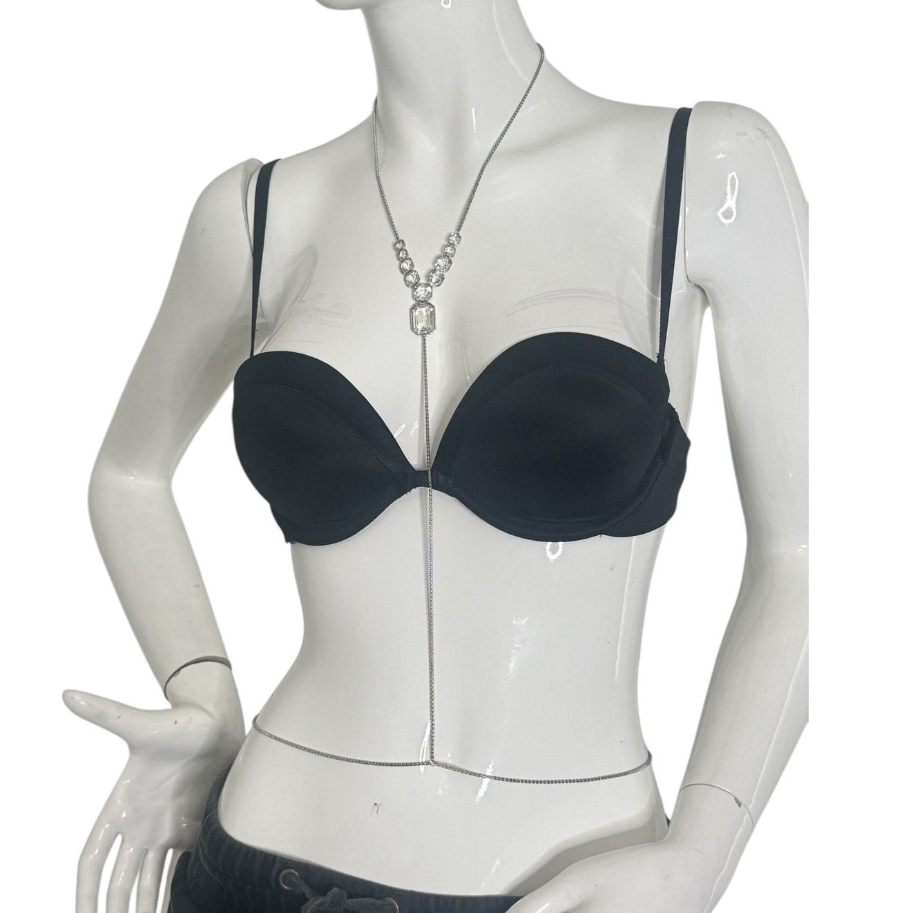 Swarovski Swarovski x Skims Y Body Chain (Silver) Size ONE SIZE - 2 Thumbnail