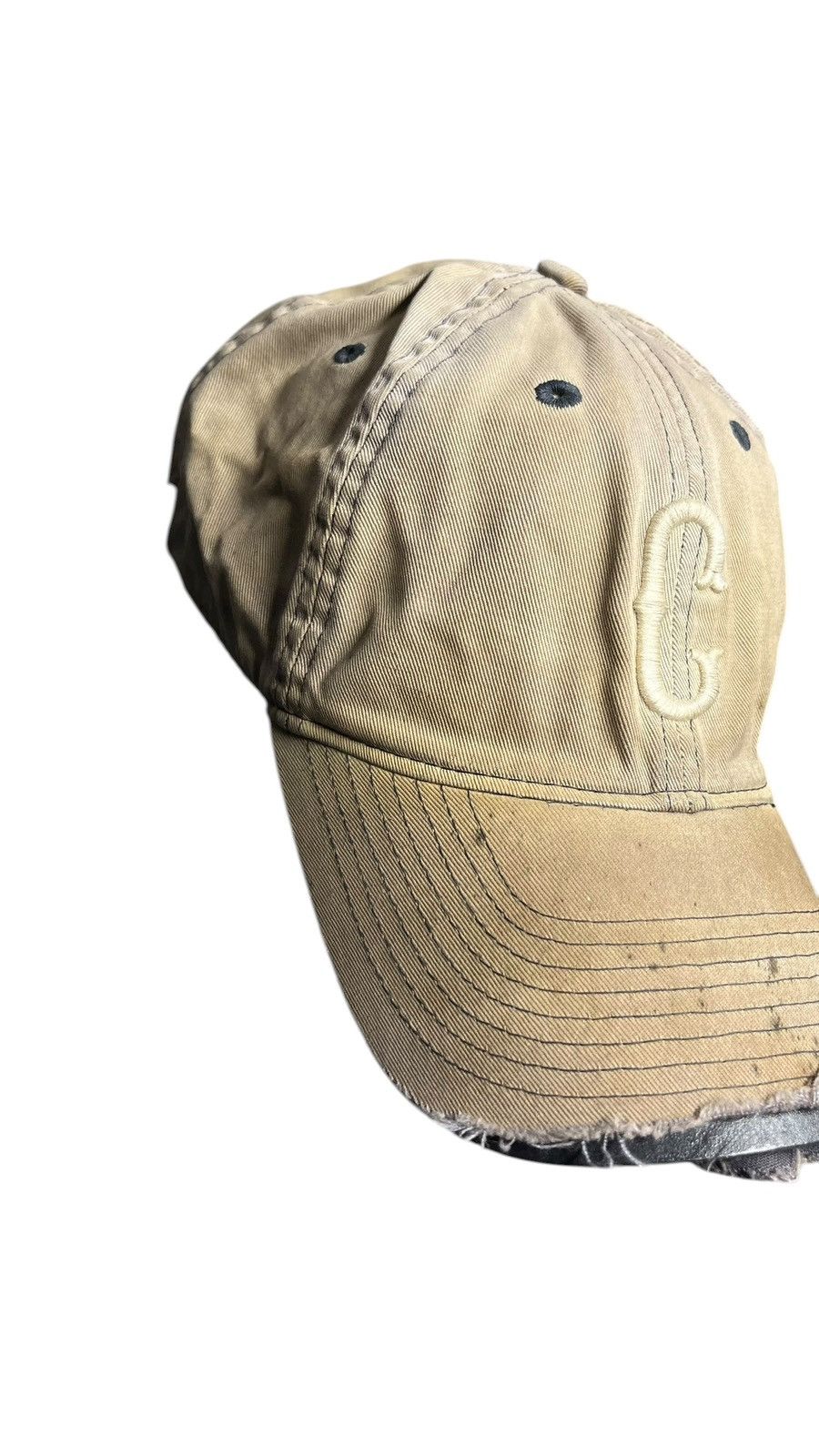 Carhartt Distressed Carhartt “C” Logo Tan Dad Hat Size ONE SIZE - 2 Thumbnail