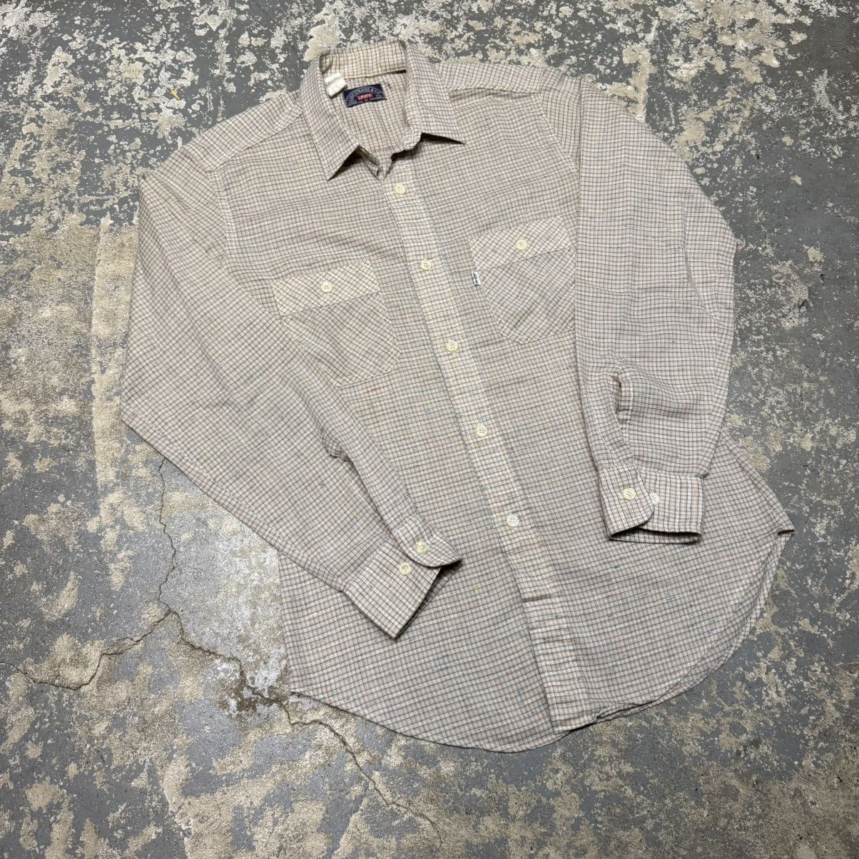 Levi's Vintage Levi’s White Tab Brown/Tan Stripe Plaid Button Up Size US M / EU 48-50 / 2 - 4 Thumbnail