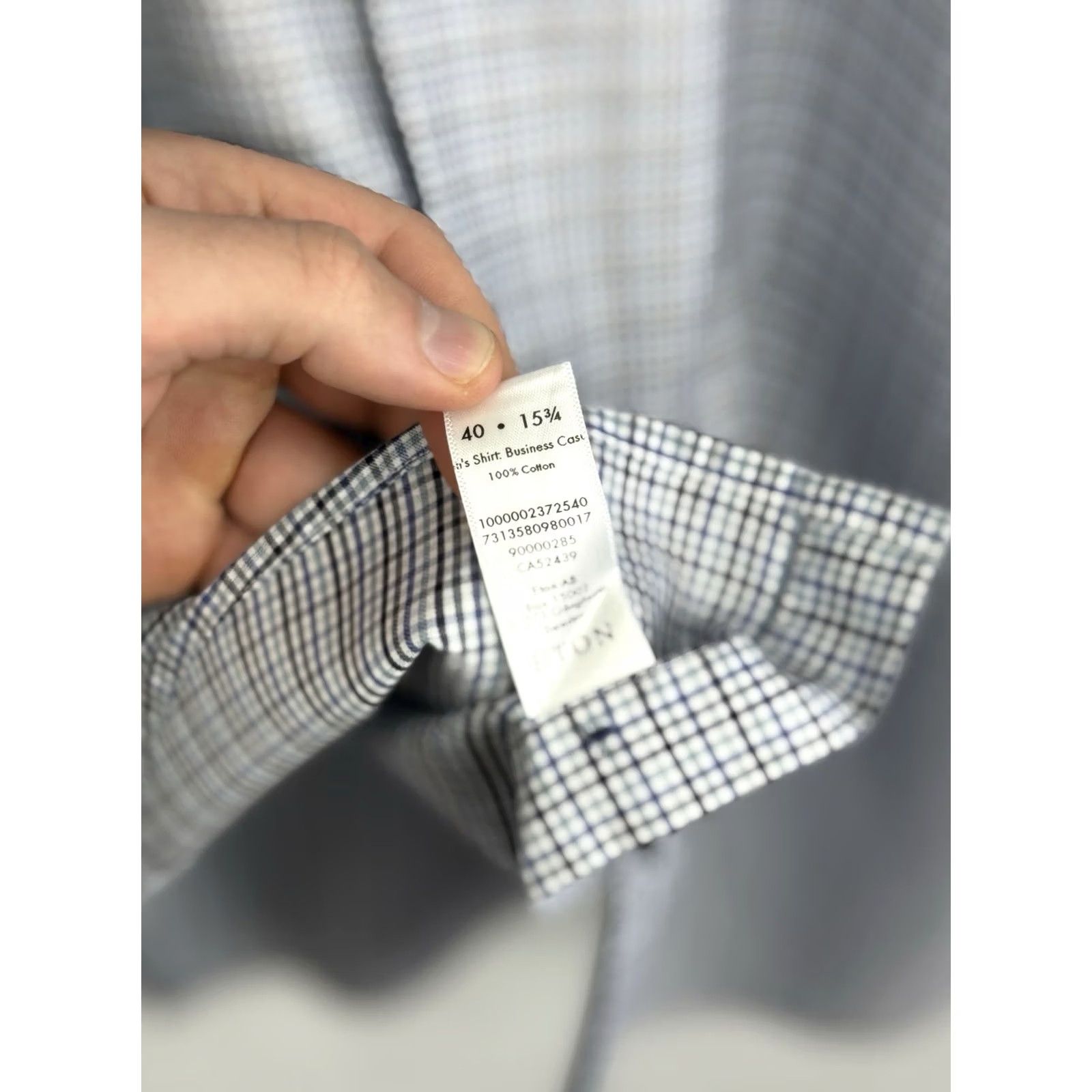 Eton ETON Slim Fit Micro Check Dress Shirt Multicolor M Mens Size 40R - 7 Thumbnail