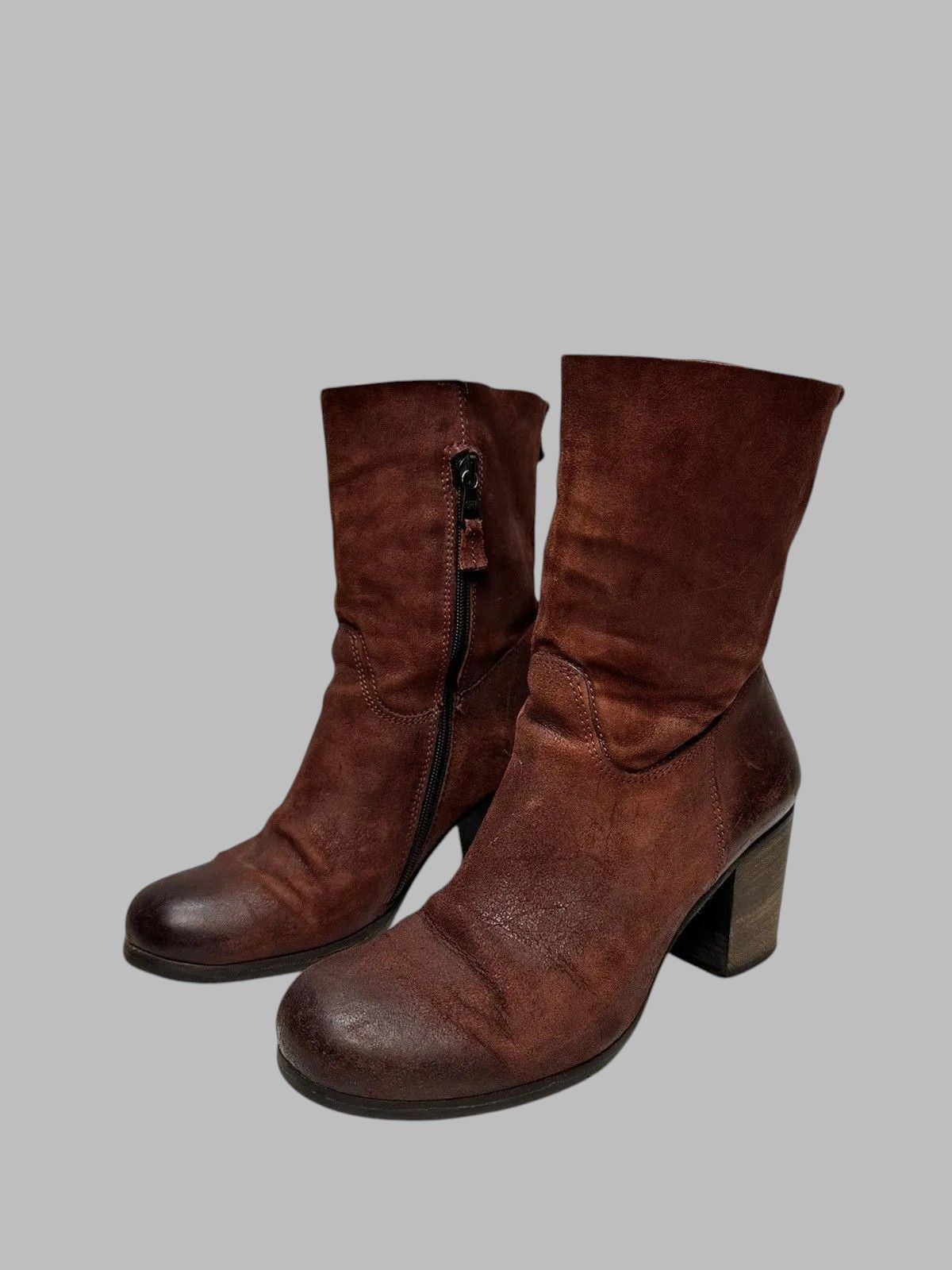 If Six Was Nine Women’s 37 Lavorazione Artigiana Red Suede Leather Boots Size US 7 / IT 37 - 2 Thumbnail
