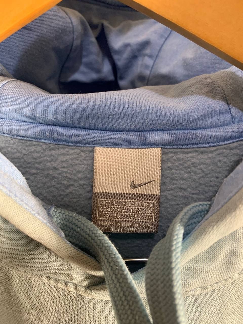 Nike × Vintage VERY RARE NIKE BIG LOGO SWOOSH HOODIE DRILL JAPAN STYLE 90s Size US L / EU 52-54 / 3 - 6 Thumbnail