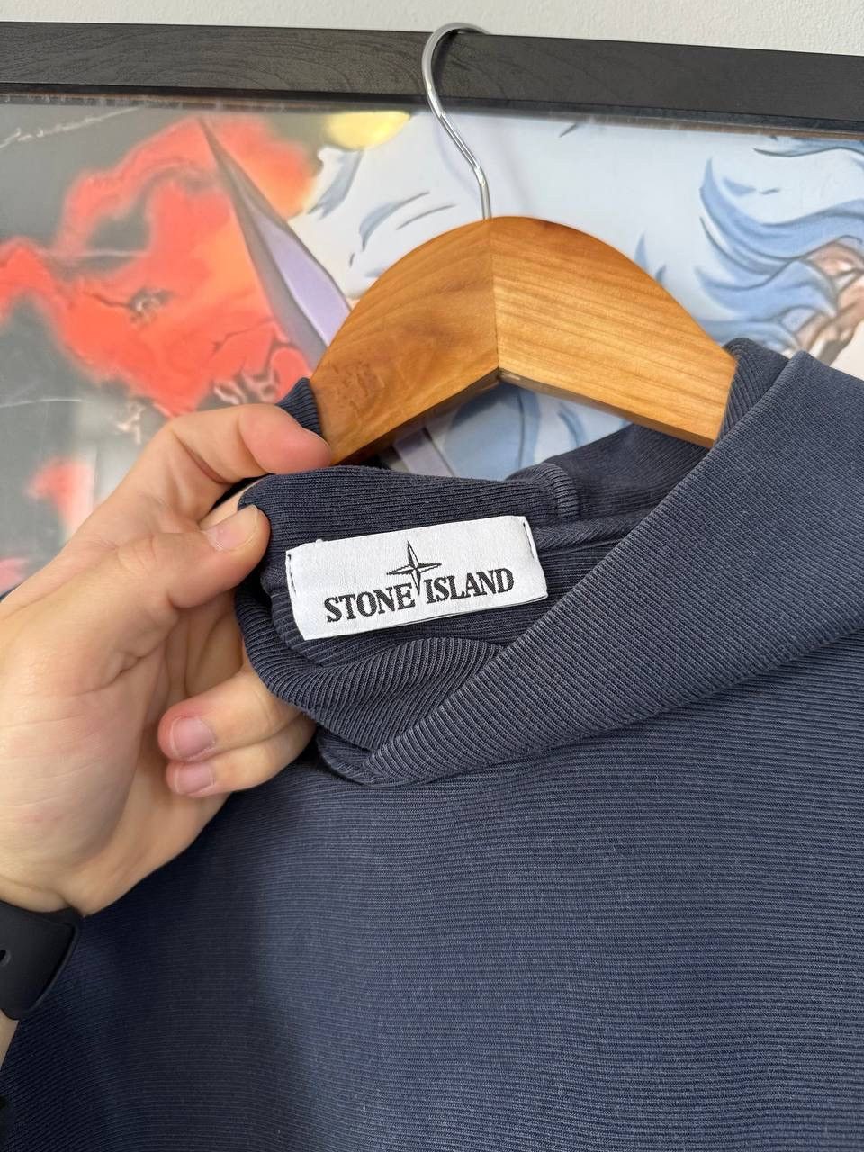Stone Island Vintage blue Stone Island Hoodie Size US L / EU 52-54 / 3 - 5 Thumbnail