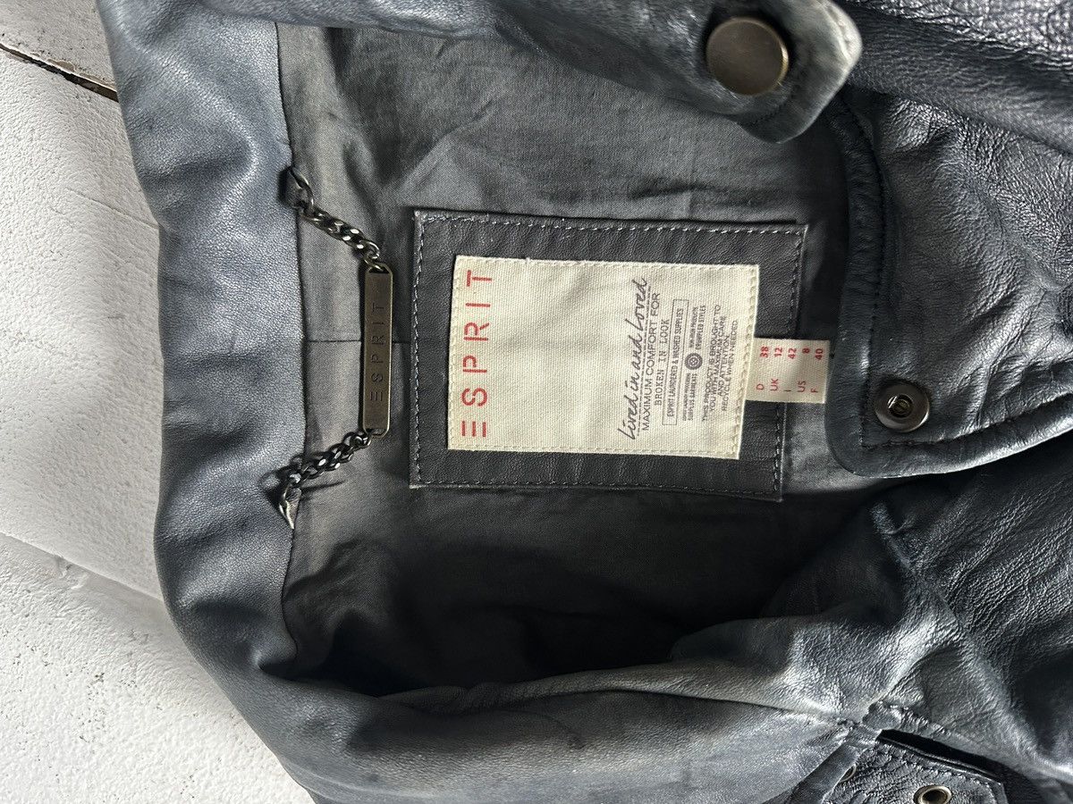 Other 🚨Y2K RICK OWENS TYPE DIRTY SLIM FIT ZIP LEATHER JACKET Size M / US 6-8 / IT 42-44 - 5 Thumbnail