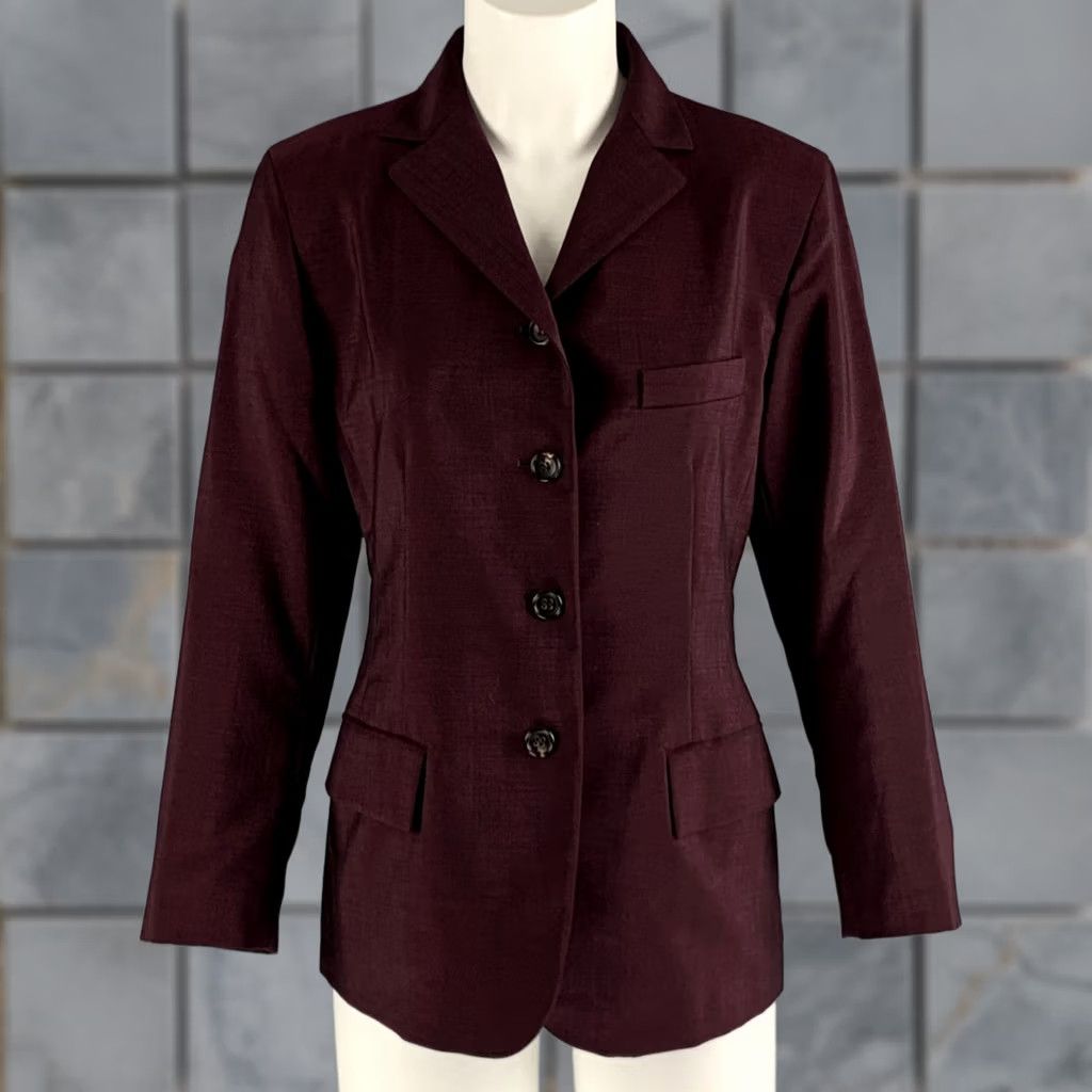Jil Sander JIL SANDER Burgundy Wool Mohair Jacket Size 8 Women Size M / US 6-8 / IT 42-44 - 1 Thumbnail