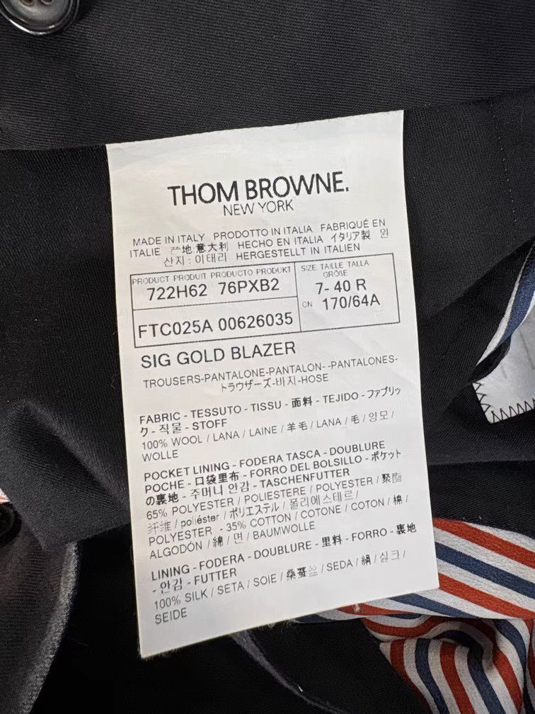 Thom Browne THOM BROWNE Back Color Stripes Wool Trousers K1 Size US 26 / EU 42 - 4 Thumbnail