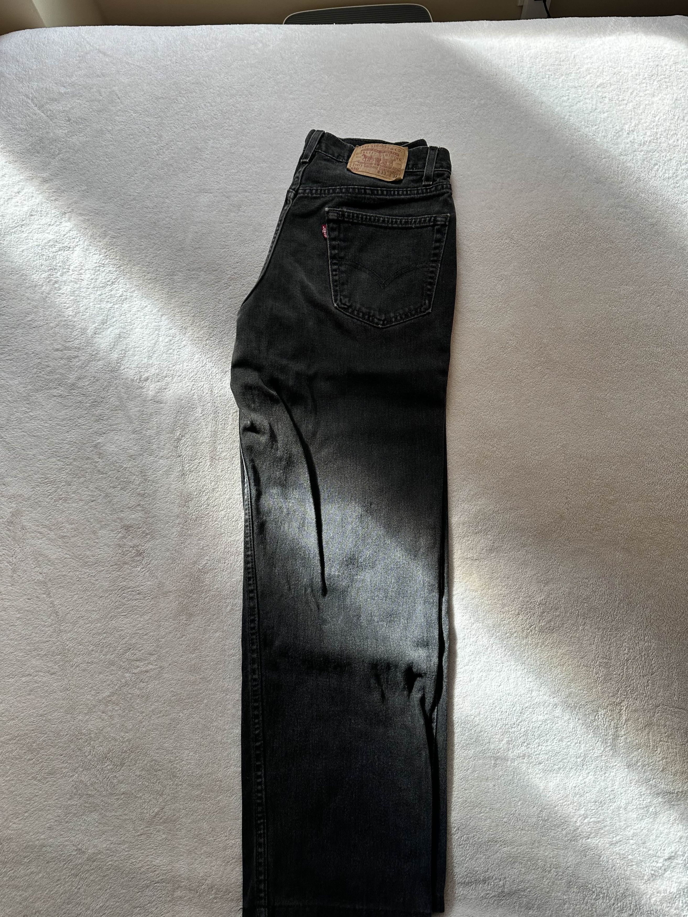 Levi's Vintage Levi's 550 Jeans 32x28 Black Denim Size US 32 / EU 48 - 3 Thumbnail