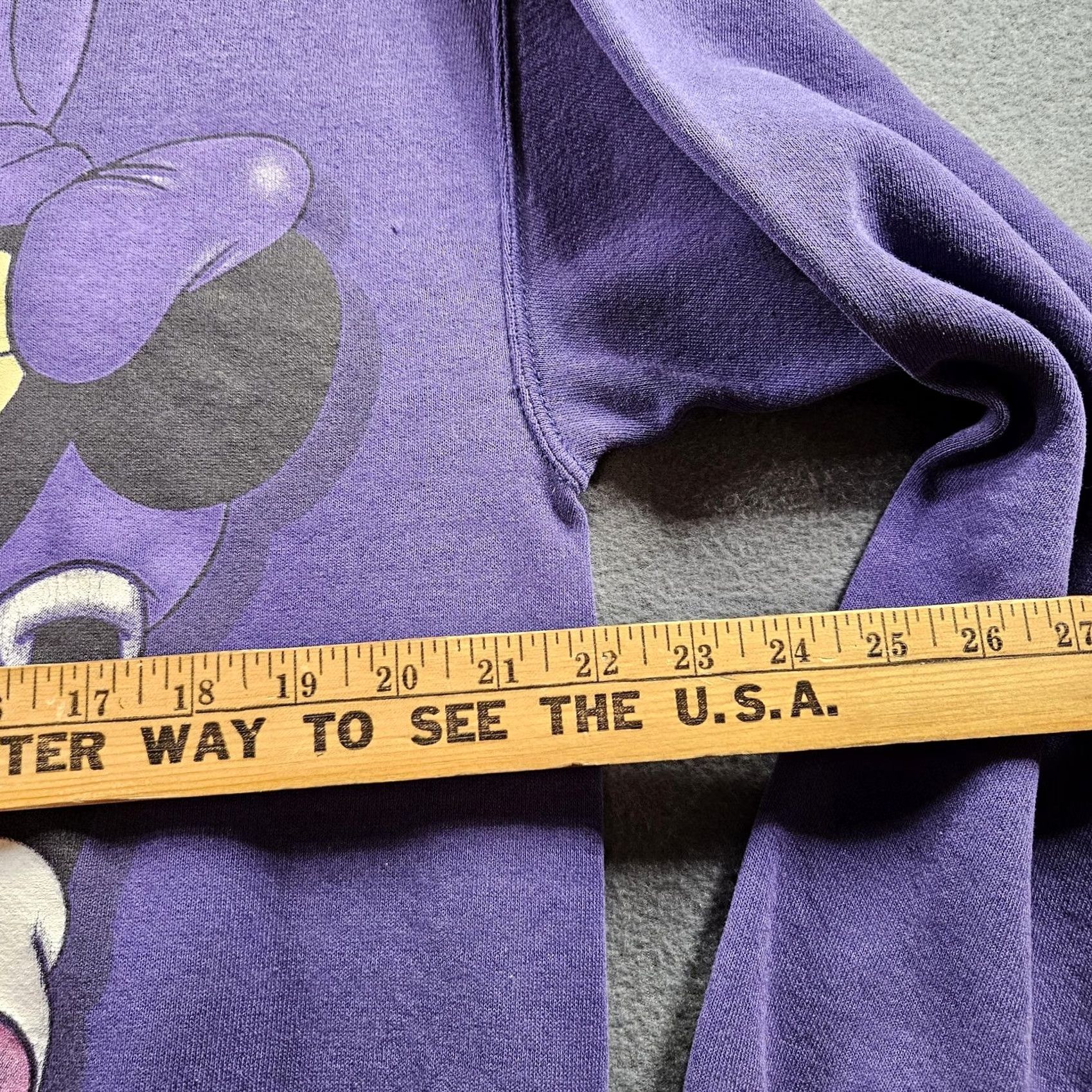 Disney Vintage Disney Minnie Mouse Sweatshirt Womens Medium Purple Graphic USA 90s Pullover Size M / US 6-8 / IT 42-44 - 5 Thumbnail