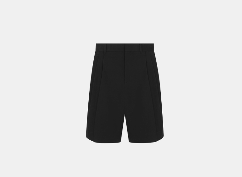 Dior o1w1db11225 493C51 Wide-Leg Bermuda Short in Black Size US 36 / EU 52 - 1 Thumbnail