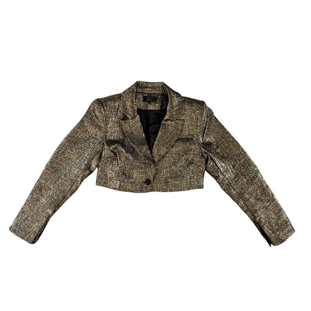 Other Michael Costello x REVOLVE Washington Jacket in Black & Gold Size XS / US 0-2 / IT 36-38 - 2 Thumbnail