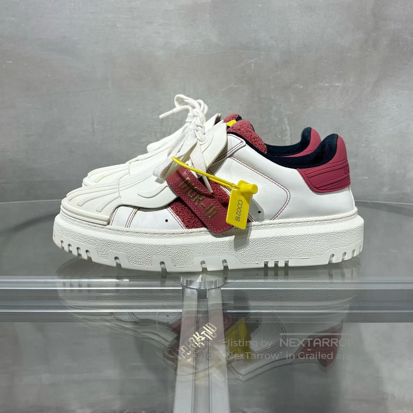 Dior Dior Shell-headboard shoes White-red Size US 6.5 / IT 36.5 - 3 Thumbnail