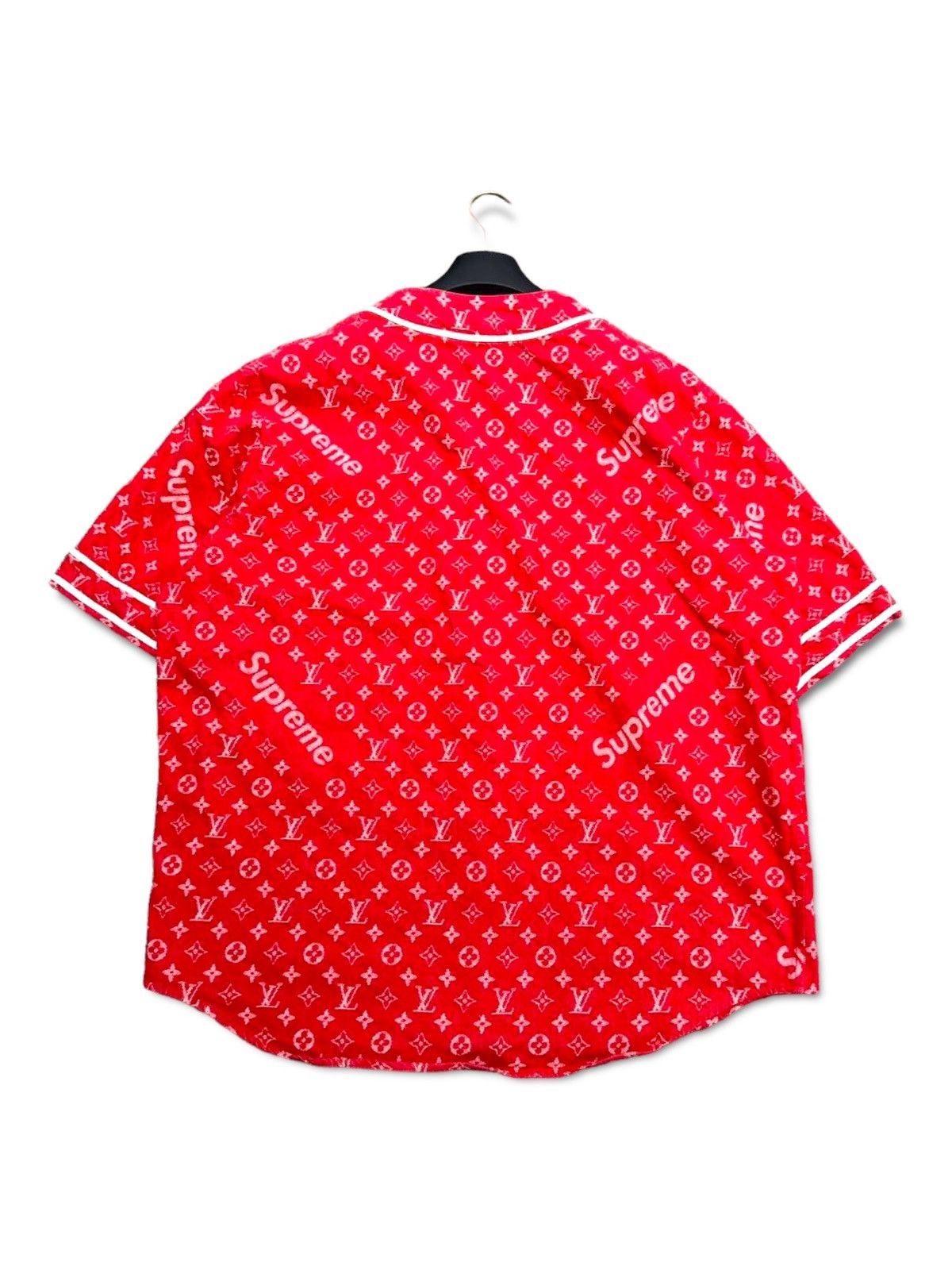 Louis Vuitton × Supreme Louis Vuitton X Supreme 4L Baseball Jersey Denim Monogram Size US XXL / EU 58 / 5 - 2 Thumbnail