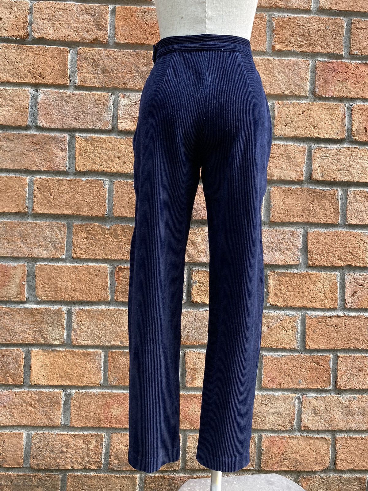 Max Mara MaxMara High-Waisted Corduroy Navy Pants Size 25" / US 0 / IT 36 - 9 Thumbnail
