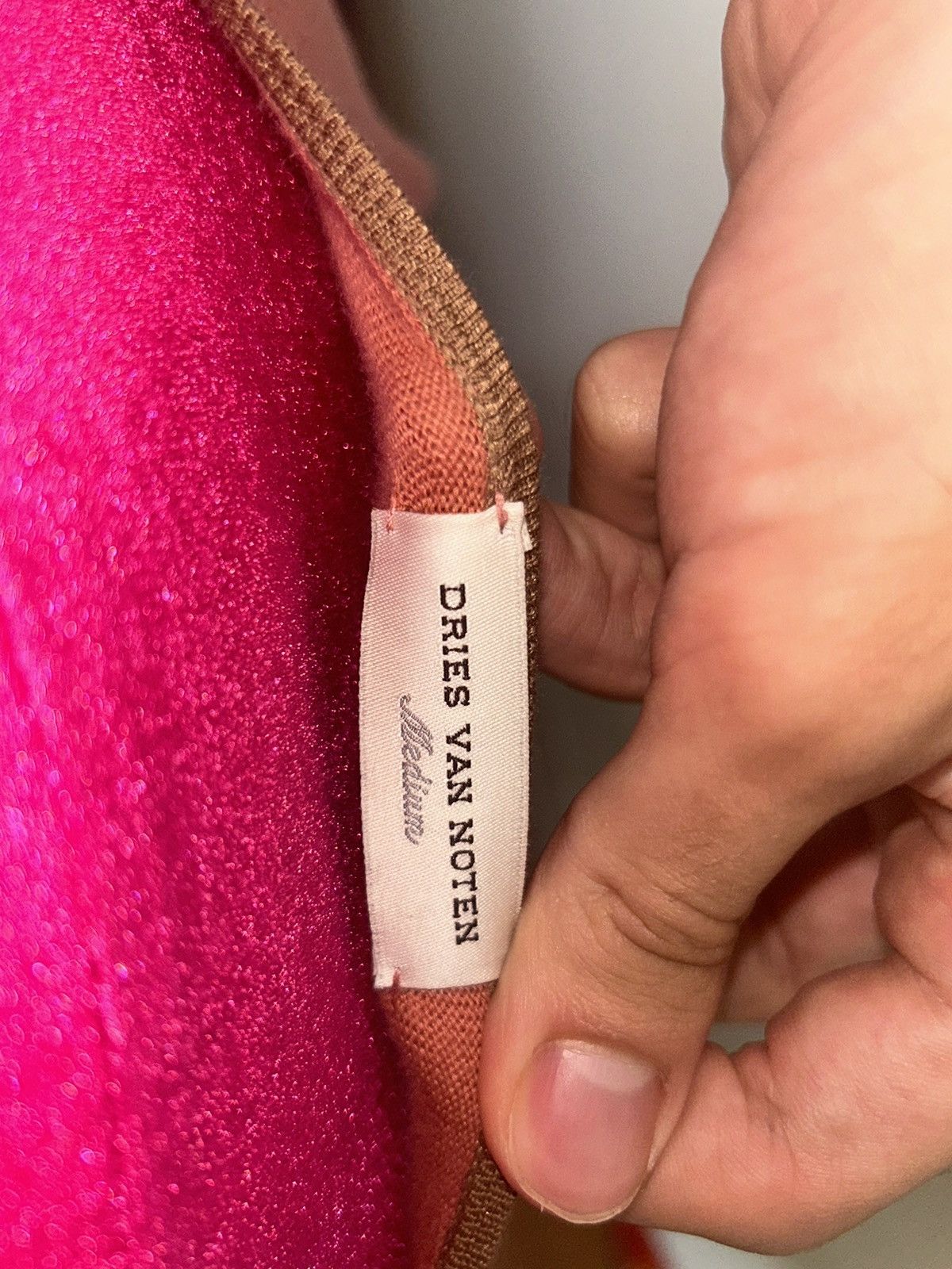 Dries Van Noten Pink tan dries cotton thin sweater Size M / US 6-8 / IT 42-44 - 6 Thumbnail