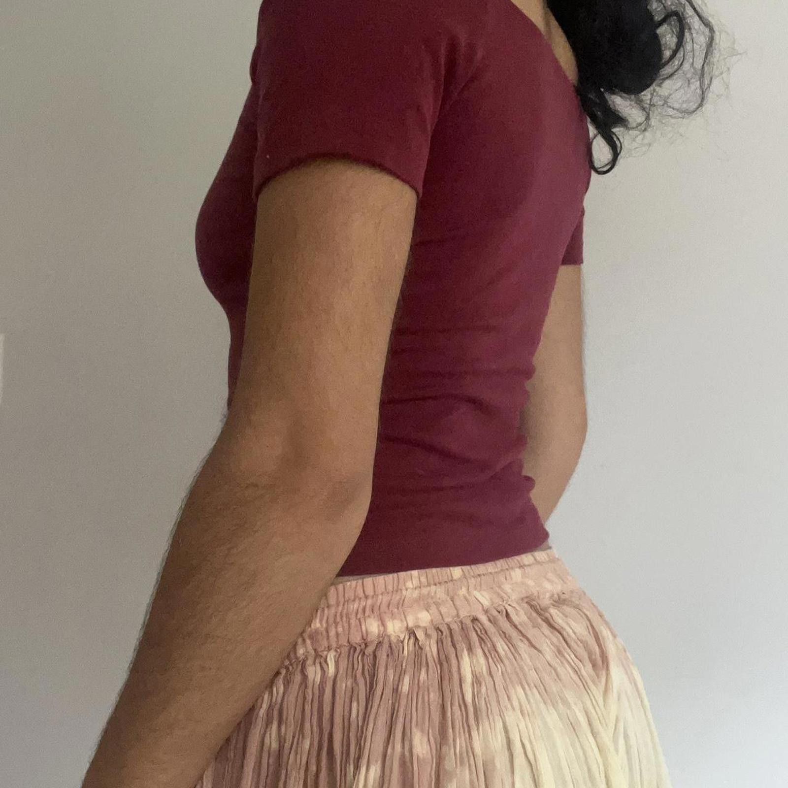 Mango Burgundy off the shoulder top #offtheshoulder Size S / US 4 / IT 40 - 3 Thumbnail