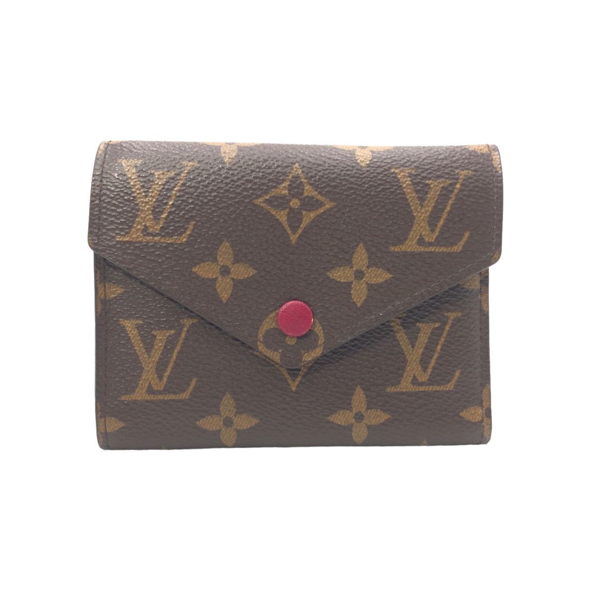 Louis Vuitton Louis Vuitton Louis Vuitton Monogram Victorine Wallet Brown PVC Canvas Short Wallet M41938 Size ONE SIZE - 1 Thumbnail
