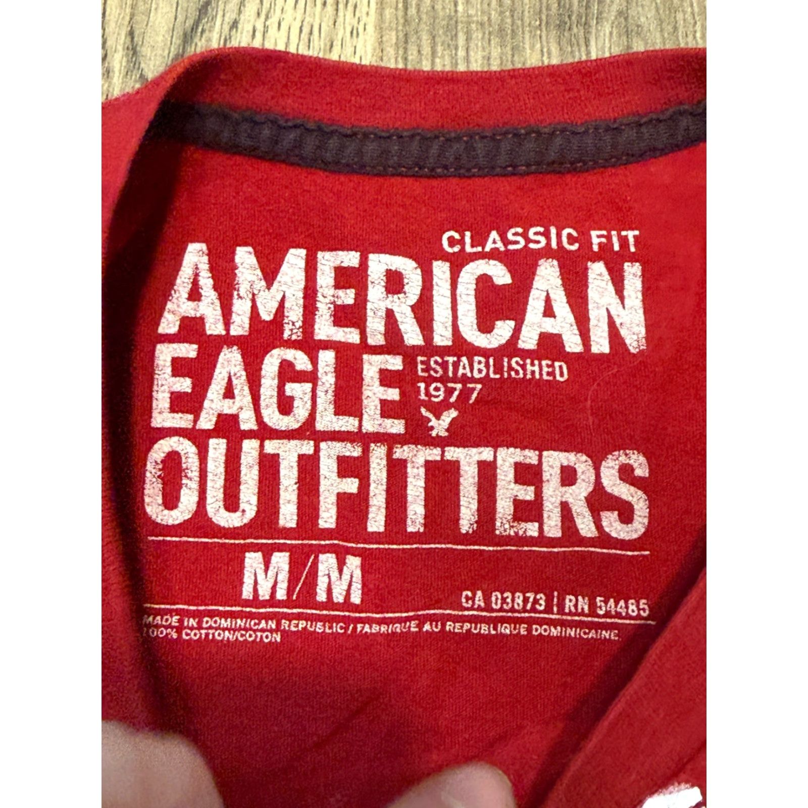 American Eagle Outfitters American Eagle Outfitters Shirts Men's M Red Long Sleeve Crew Neck Logo Print Size US M / EU 48-50 / 2 - 5 Thumbnail