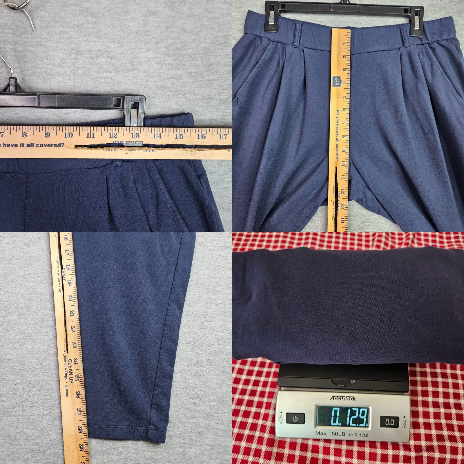 Vintage Garnet Hill Women’s Pull on Elastane Waist Navy Blue Jersey Knit Pant M Casual Knit Regular Blue 28" Inseam Mens No Size M / US 6-8 / IT 42-44 - 8 Thumbnail