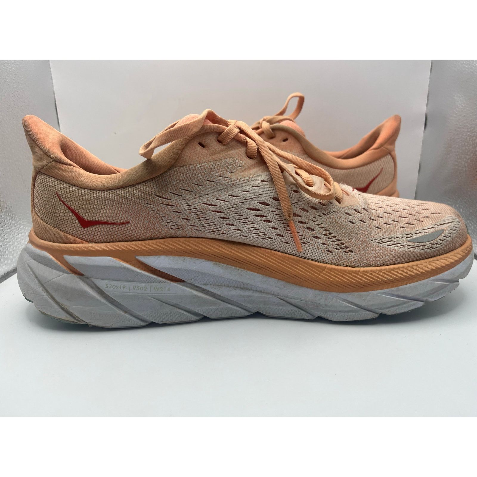 Hoka Hoka One One Clifton 8 Cantaloupe Running Shoes Women Size10 Size US 10 / IT 40 - 4 Thumbnail